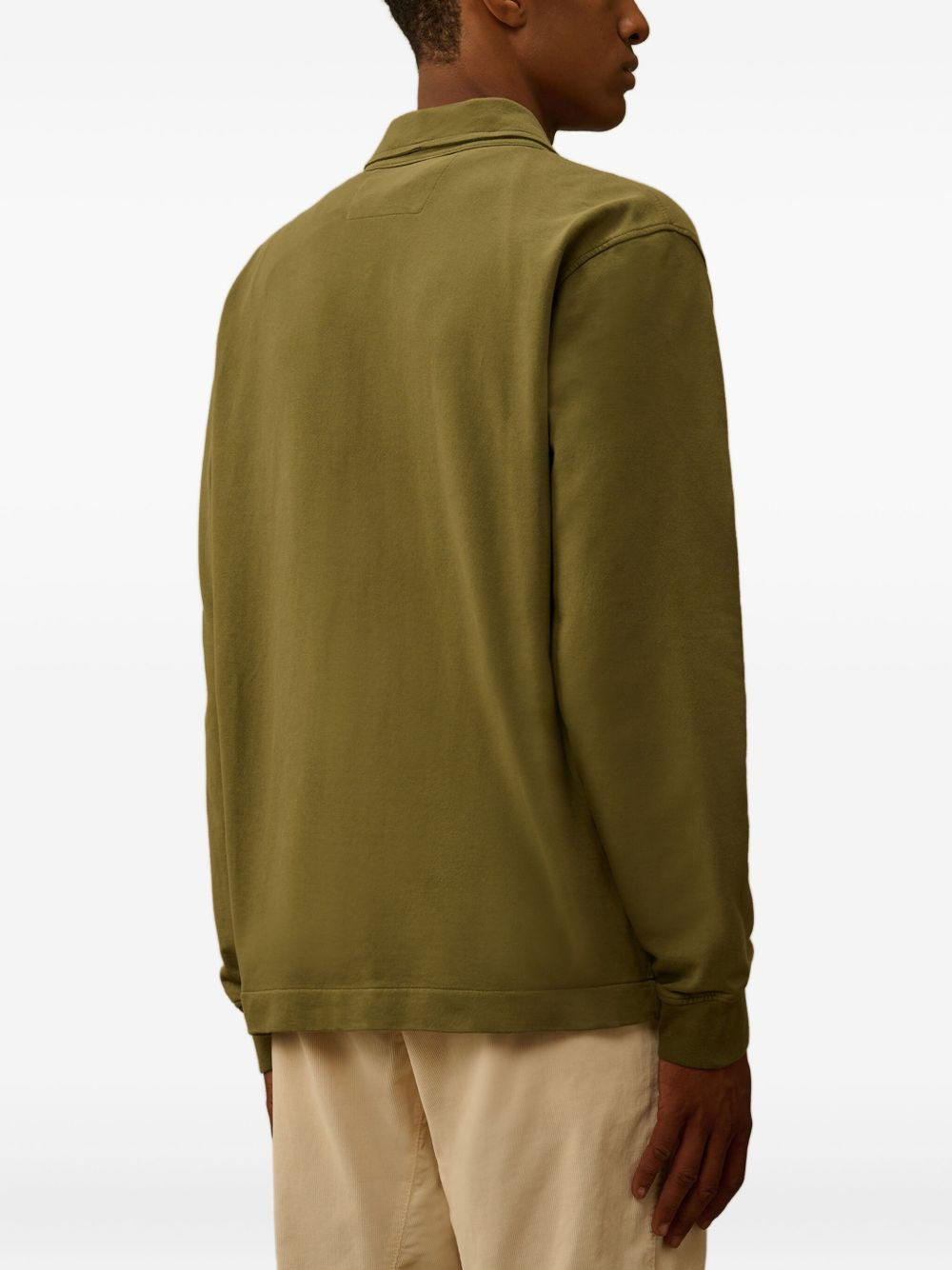 zip-pocket cotton overshirt - 4