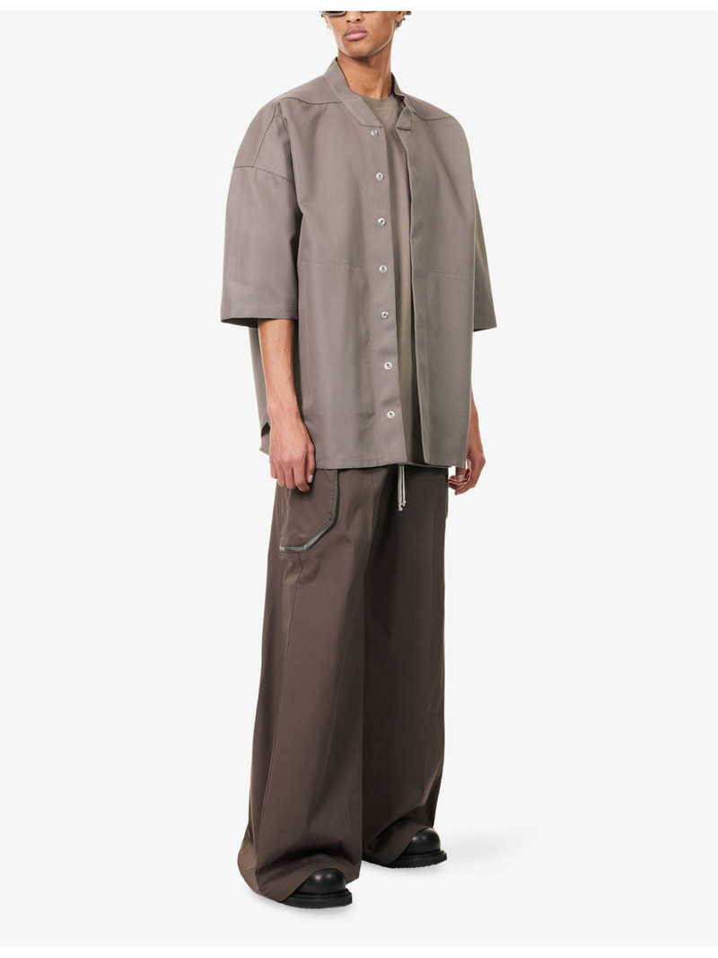 Rick Owens Jumbo Faun Cotton-Blend Shirt outlook