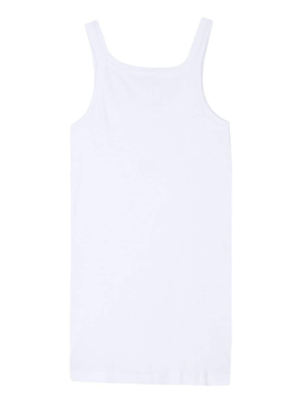 logo-print ribbed tank top - 2