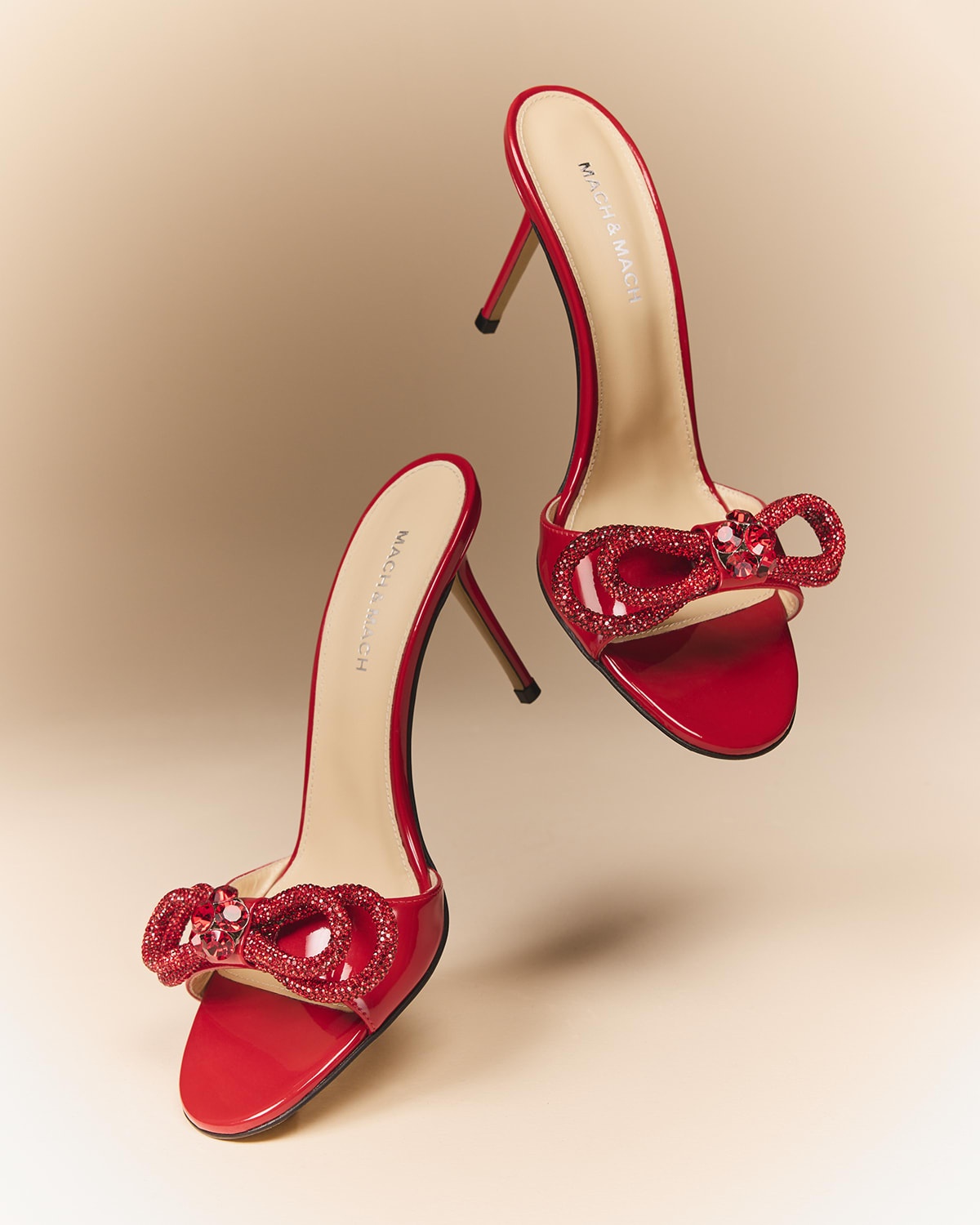 Bow Patent Leather Mule Sandals - 2
