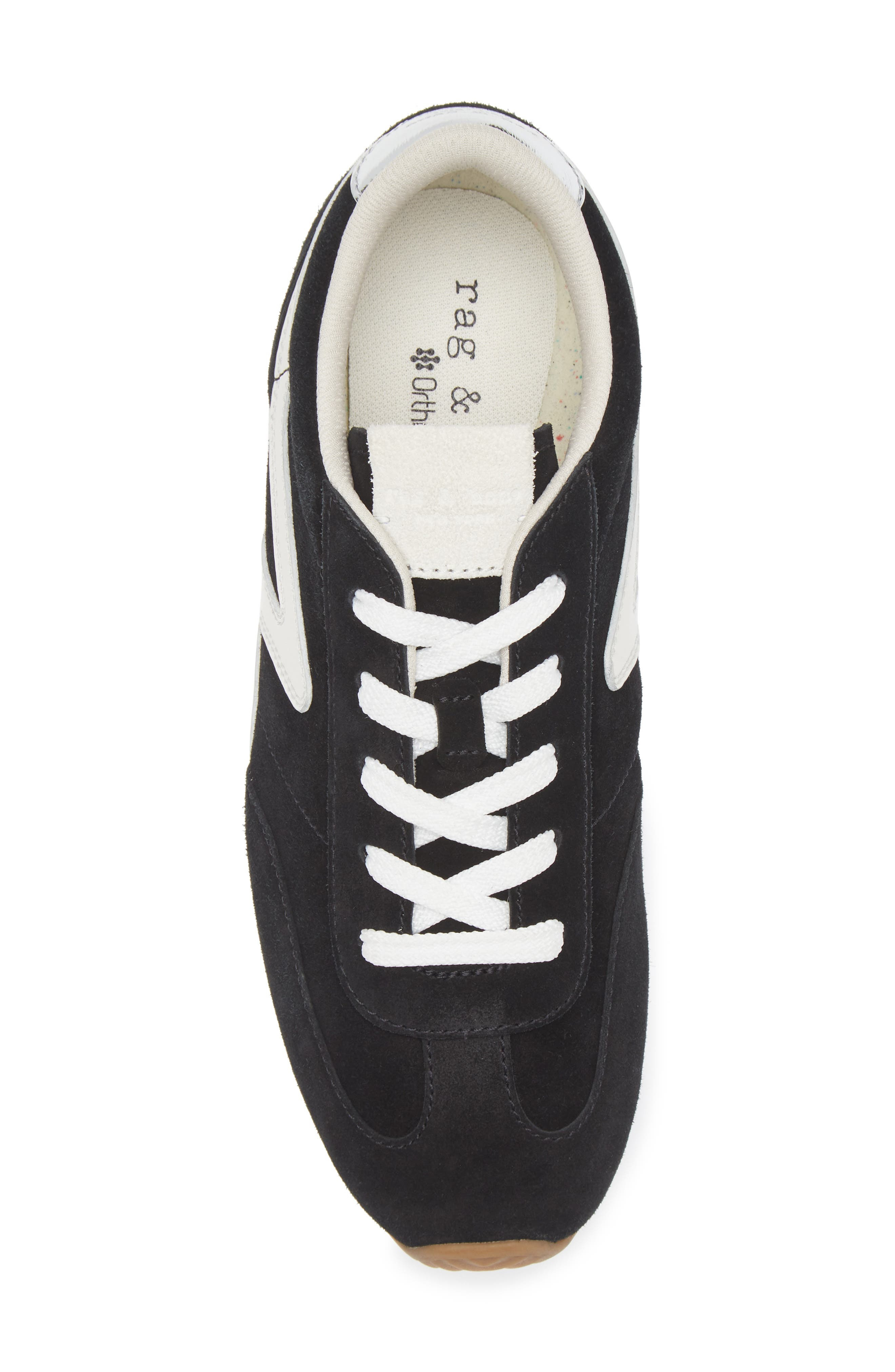 rag & bone Retro Runner Slim Ultra Sneaker in Black White at Nordstrom - 5