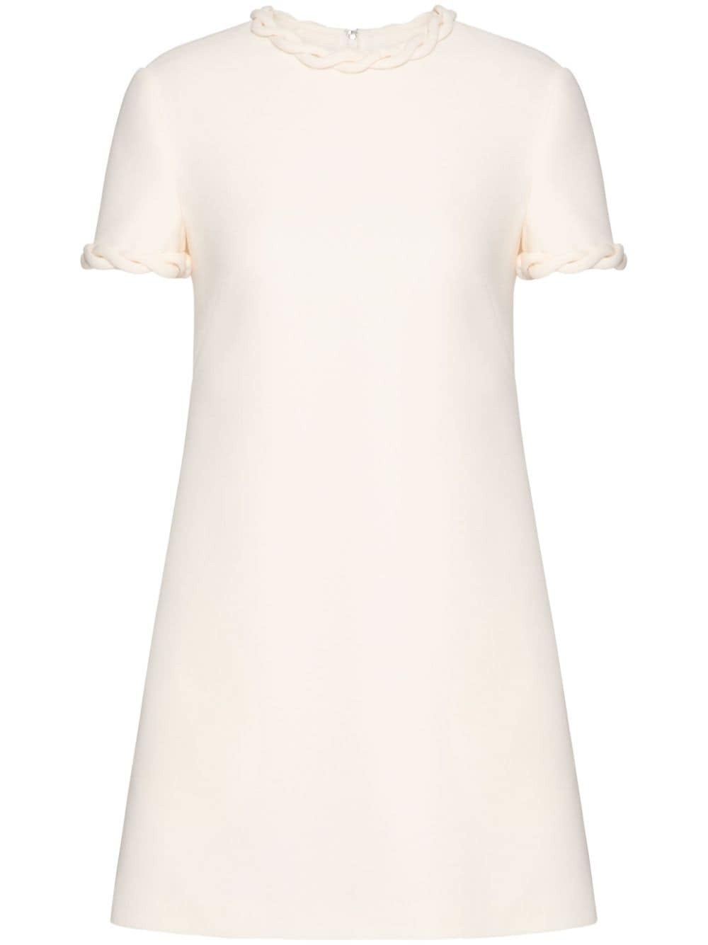 Crepe Couture braid-embellished minidress - 1
