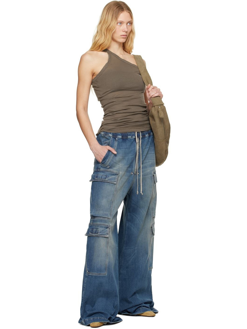 Rick Owens DRKSHDW Gray Hollywood One Shoulder Tank Top outlook
