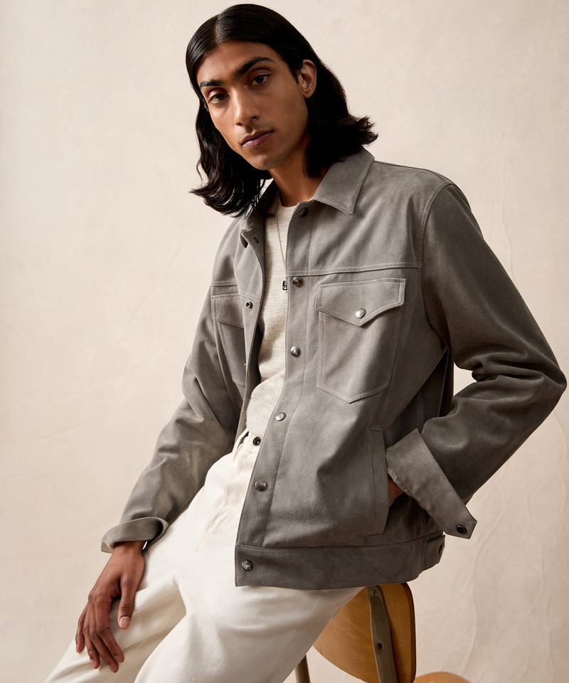 TODD SNYDER Italian Suede Dylan Jacket outlook