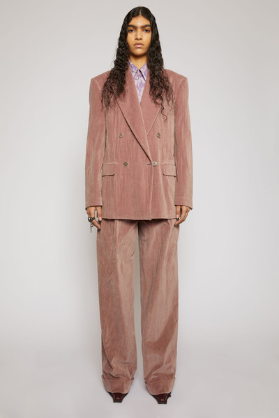 Acne Studios Textured velvet suit jacket mauve purple outlook