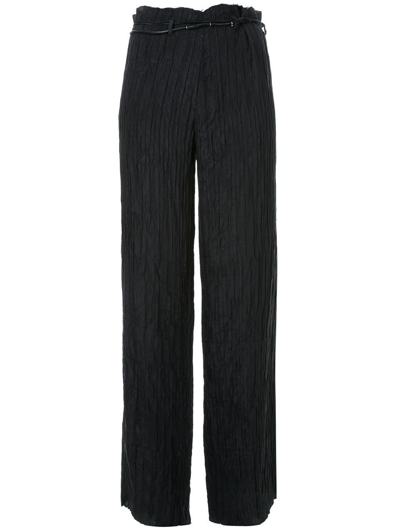 belted wide-leg trousers 1