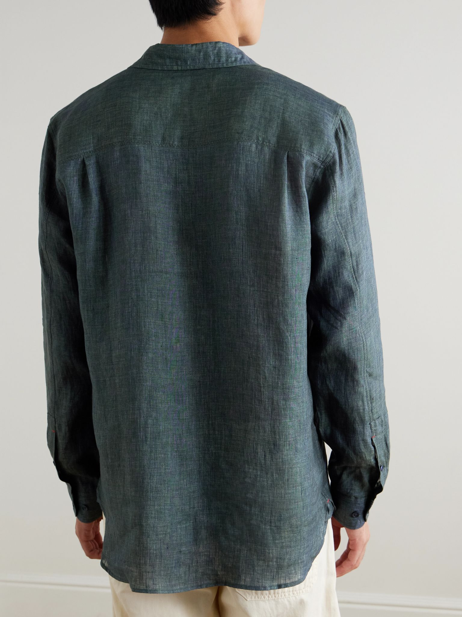Justin Linen Shirt Blue - 4