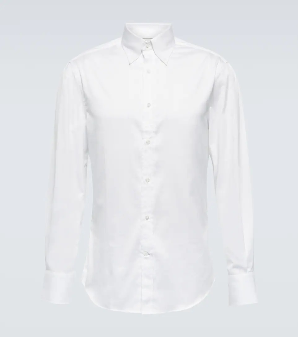 Slim cotton twill shirt - 1