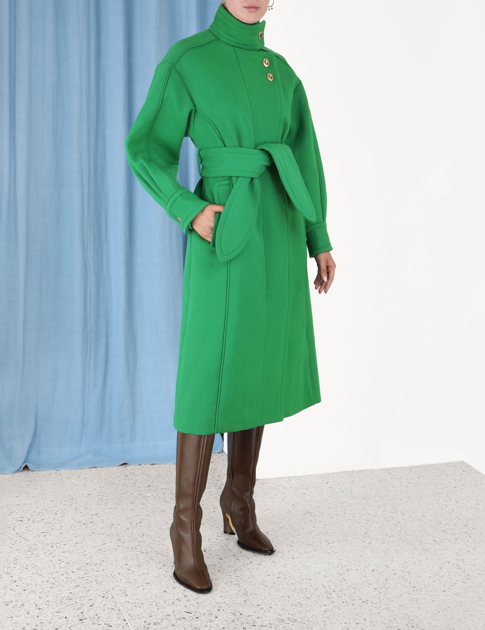 CELESTIAL FUNNEL NECK COAT - 3