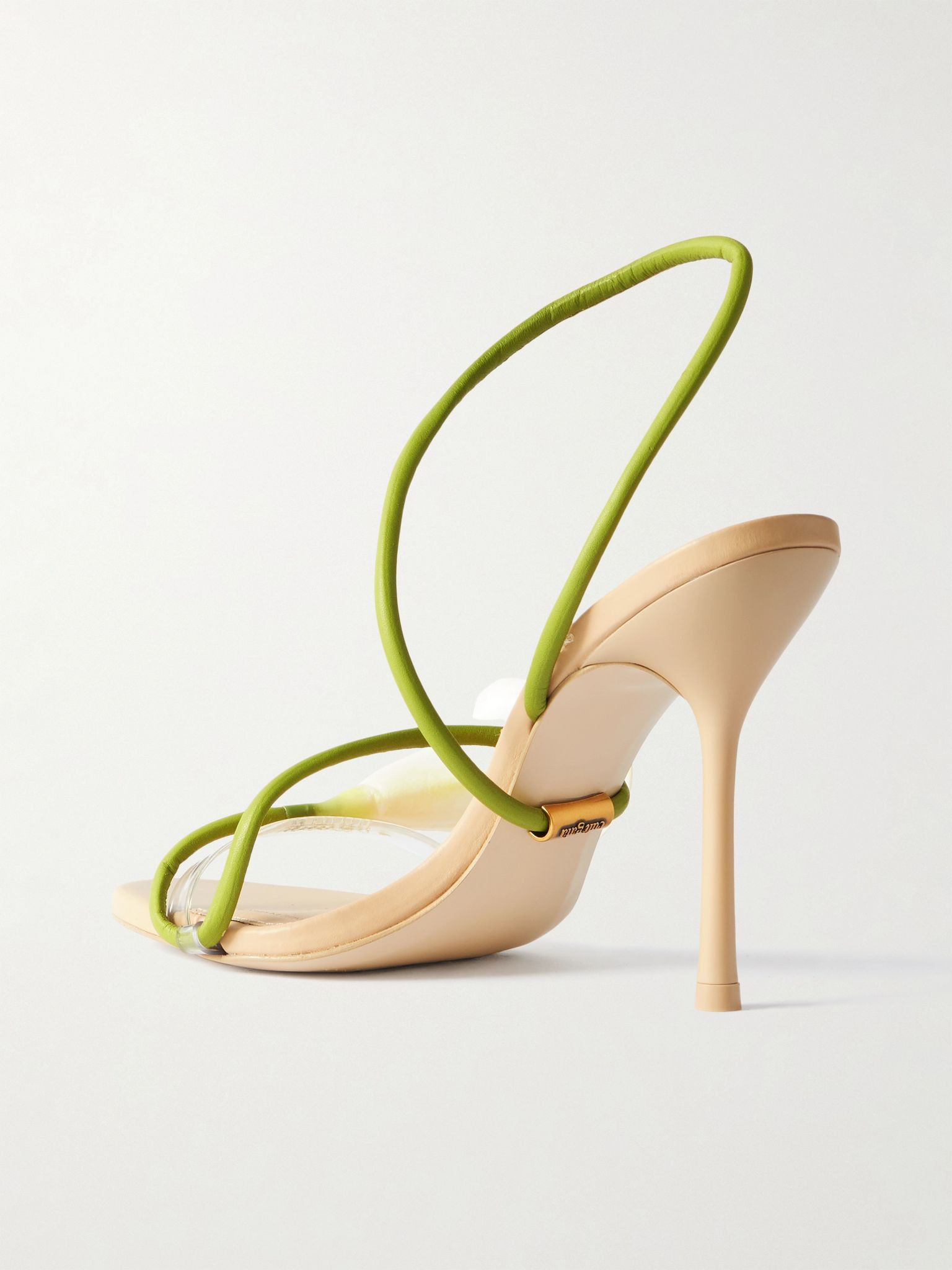 Cassidy PVC-trimmed leather sandals Light green - 3