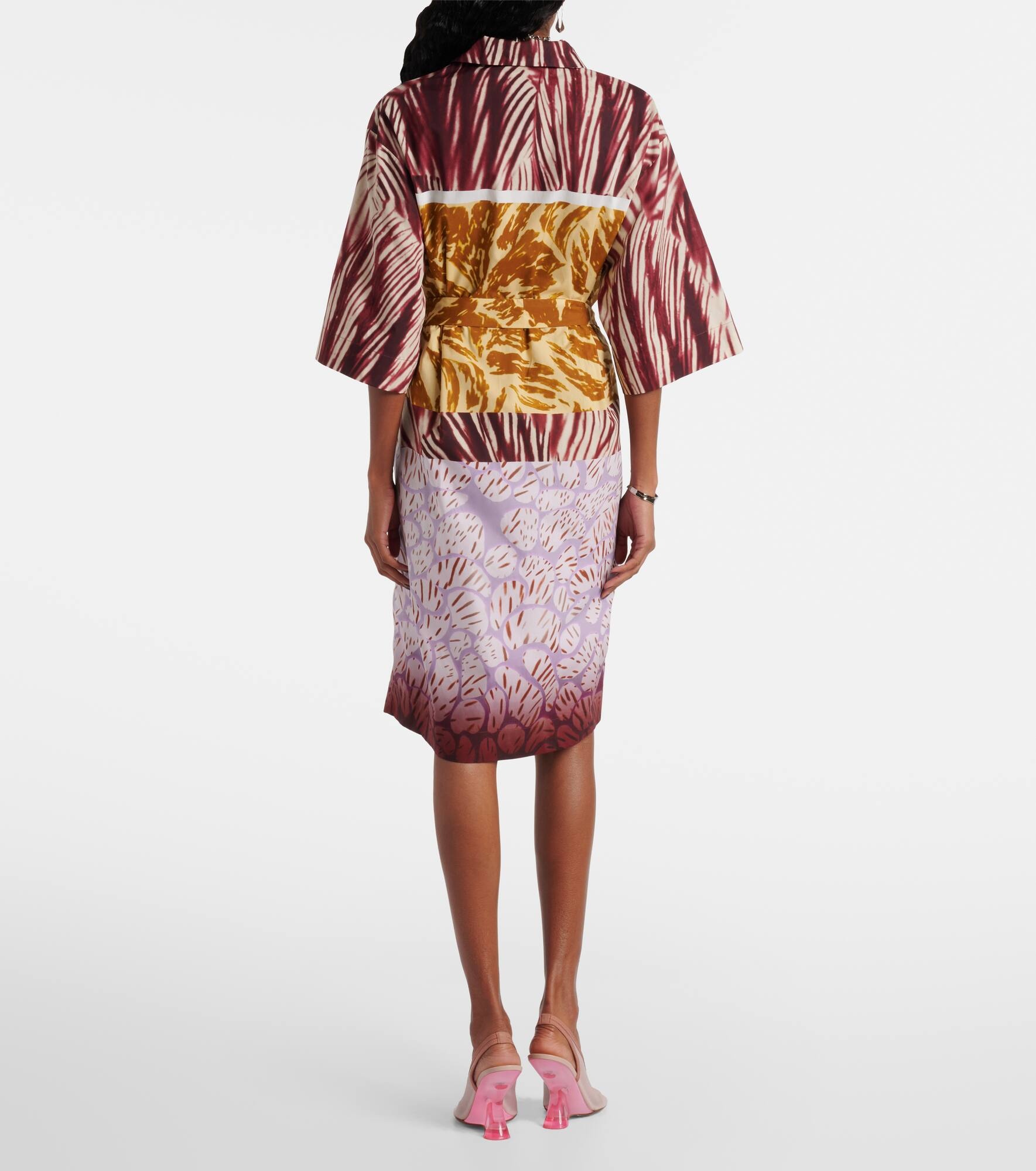 Printed cotton poplin shirt dress - 3