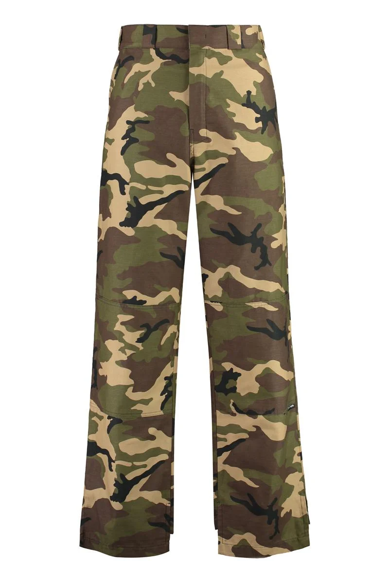 PALM ANGELS COTTON TROUSERS - 1
