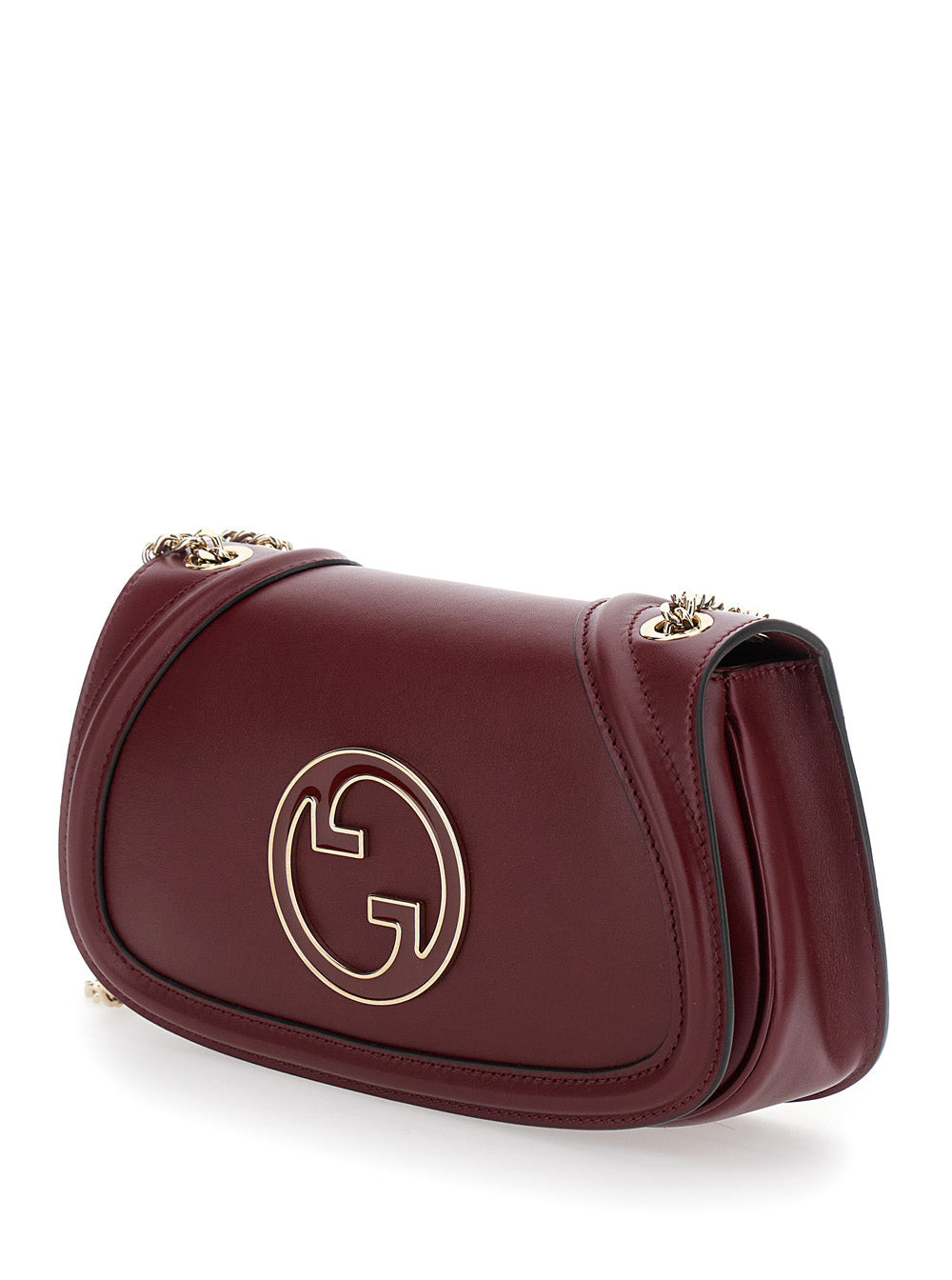 Gucci Women 'Blondie Small' Red Handbag With Metallic Gg Crossover On The Front And Chain Shoulder S - 2