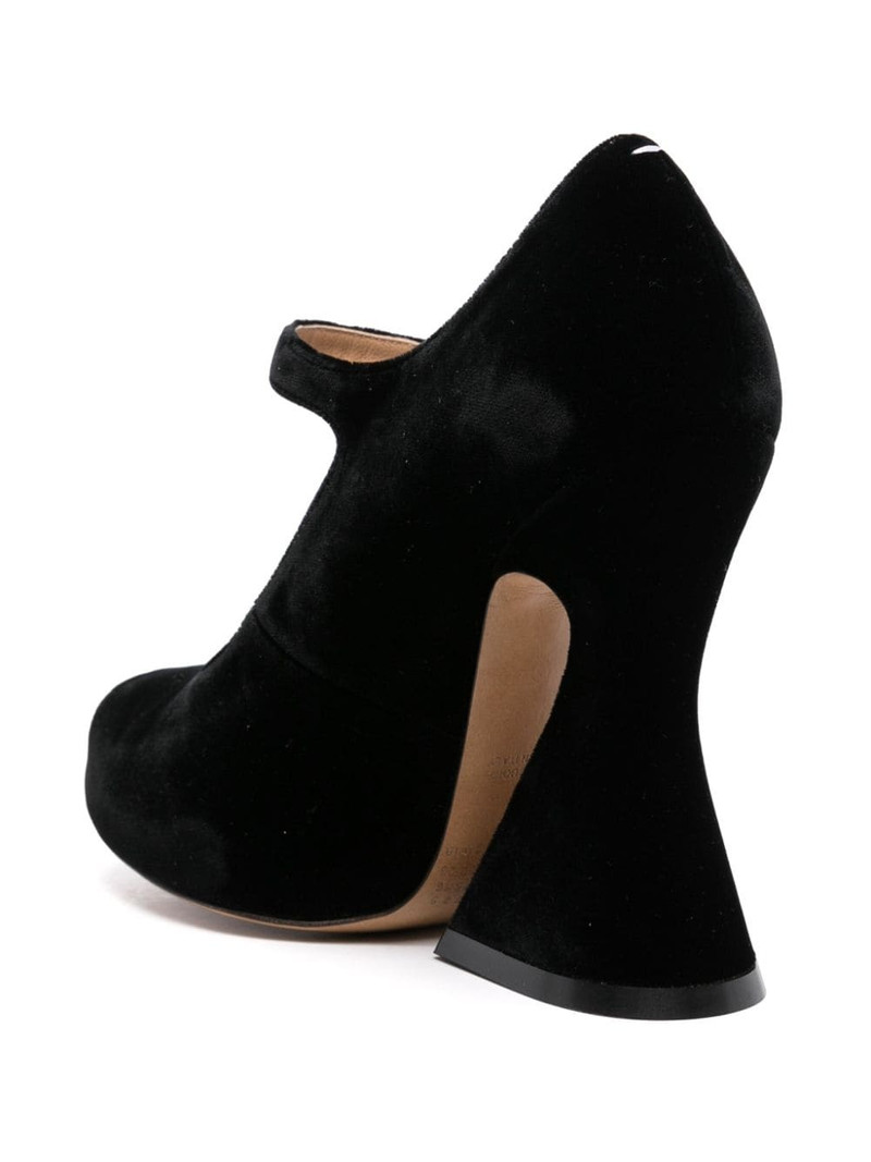 125mm velvet peep-toe sandals 3