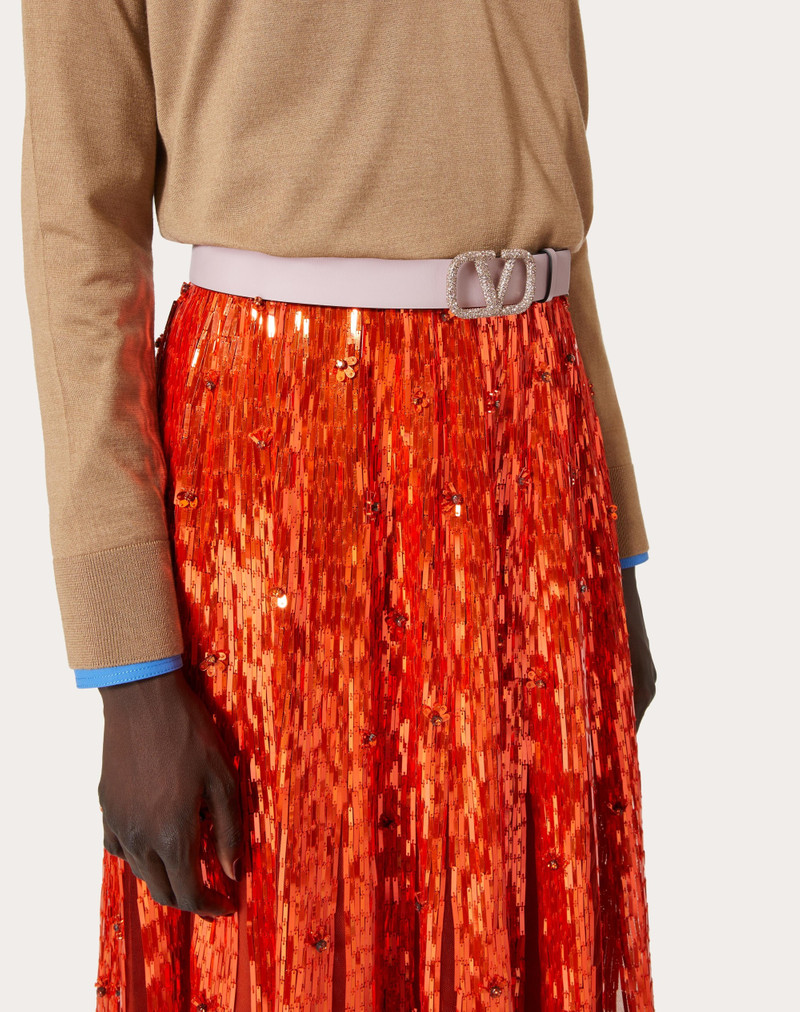 VLOGO SIGNATURE REVERSIBLE SHINY CALFSKIN BELT 30 MM 5