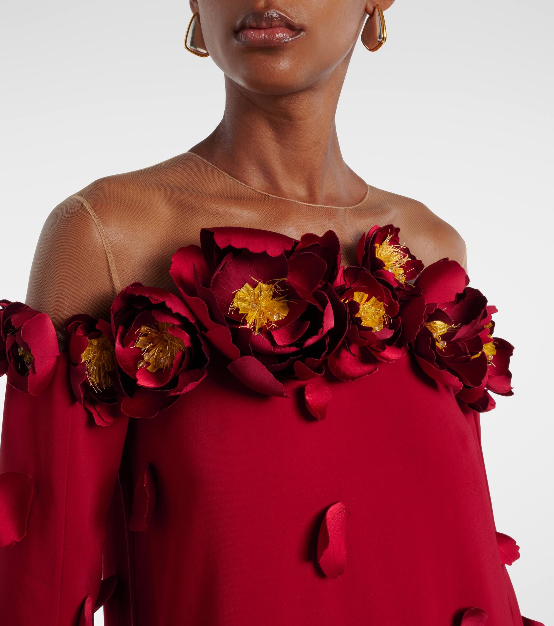 Floral-appliqués gown - 4