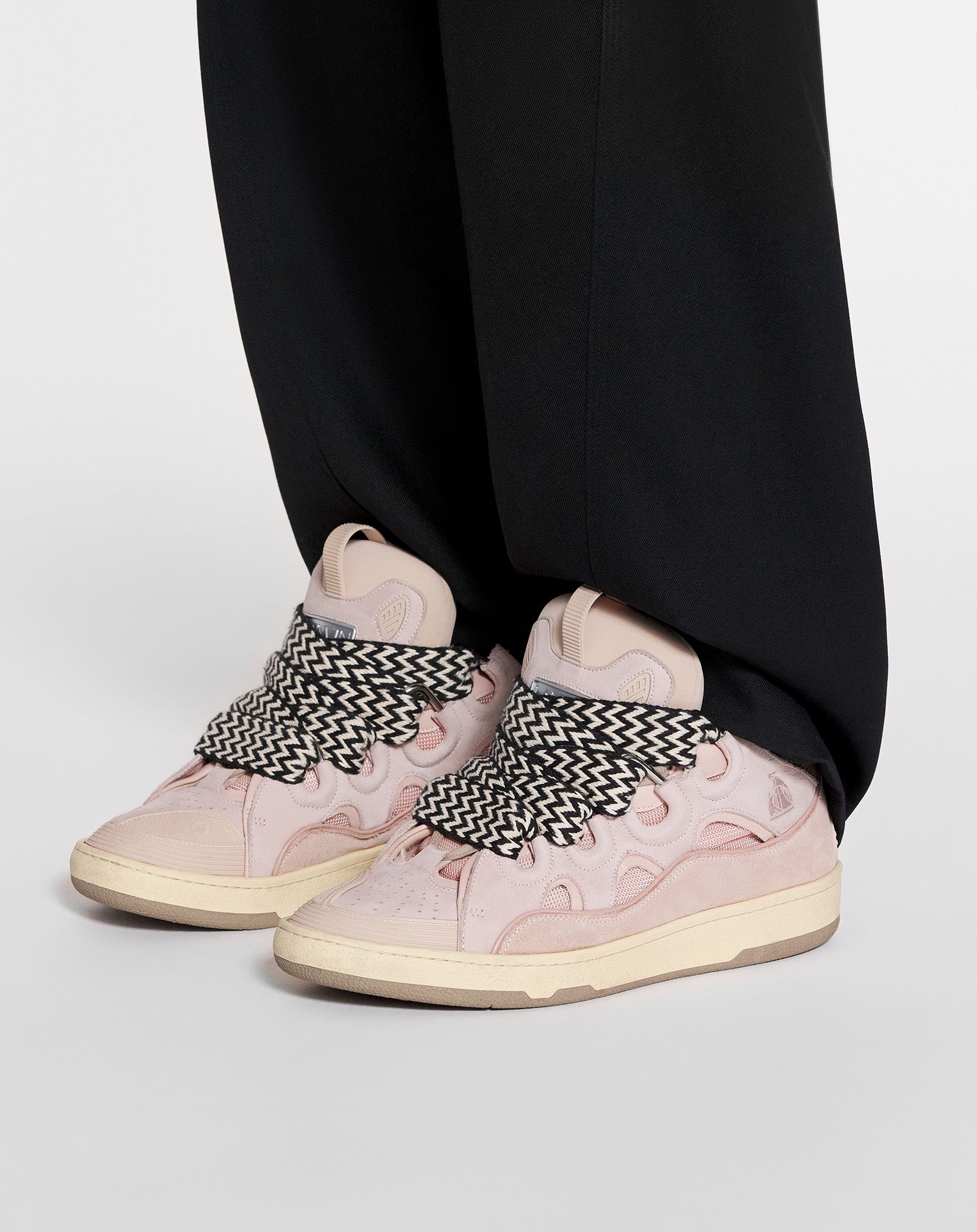 LEATHER CURB SNEAKERS - 6