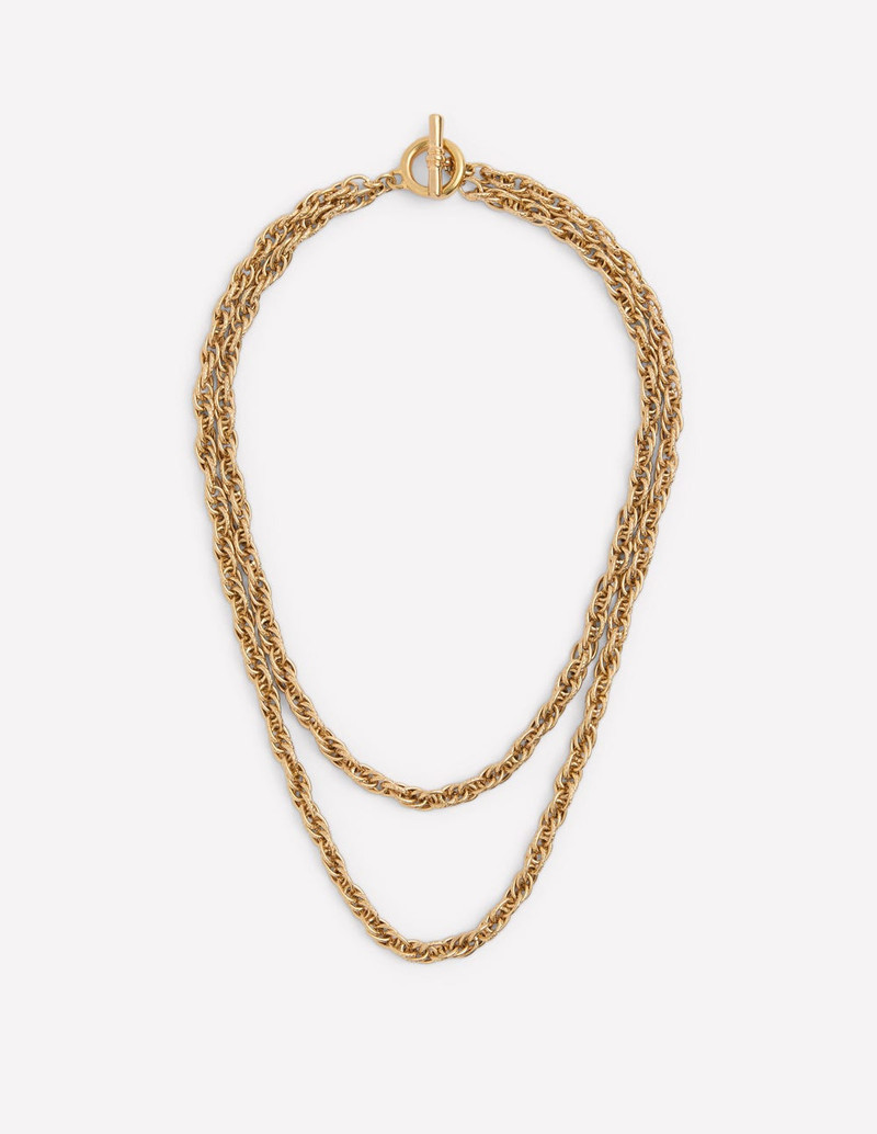 Vintage Twist Layer Necklace-Gold Colour 1
