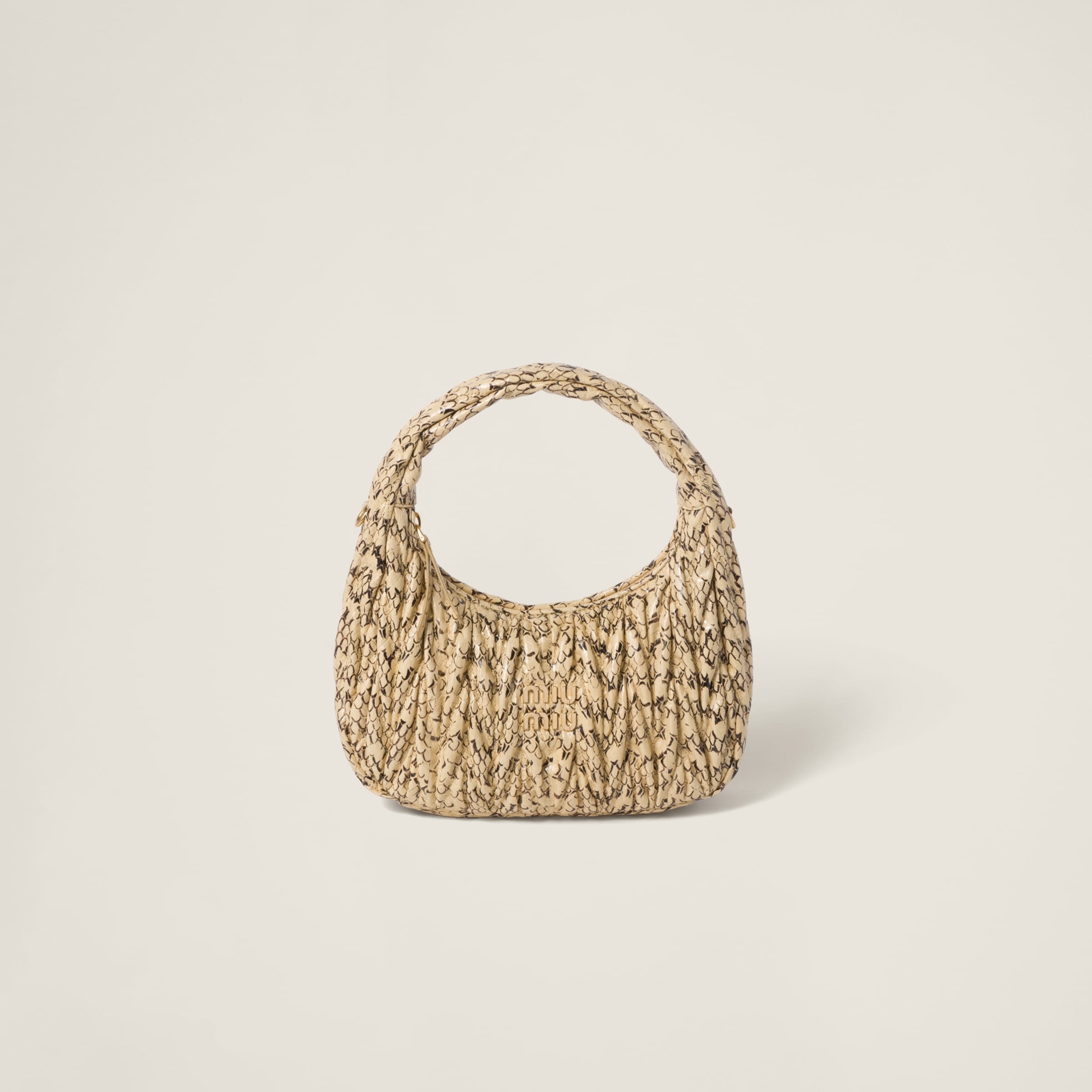 Wander matelassé whips-print Ayers snakeskin hobo bag - 1