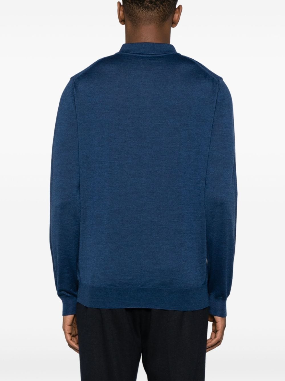 waffle-knit wool polo shirt - 4