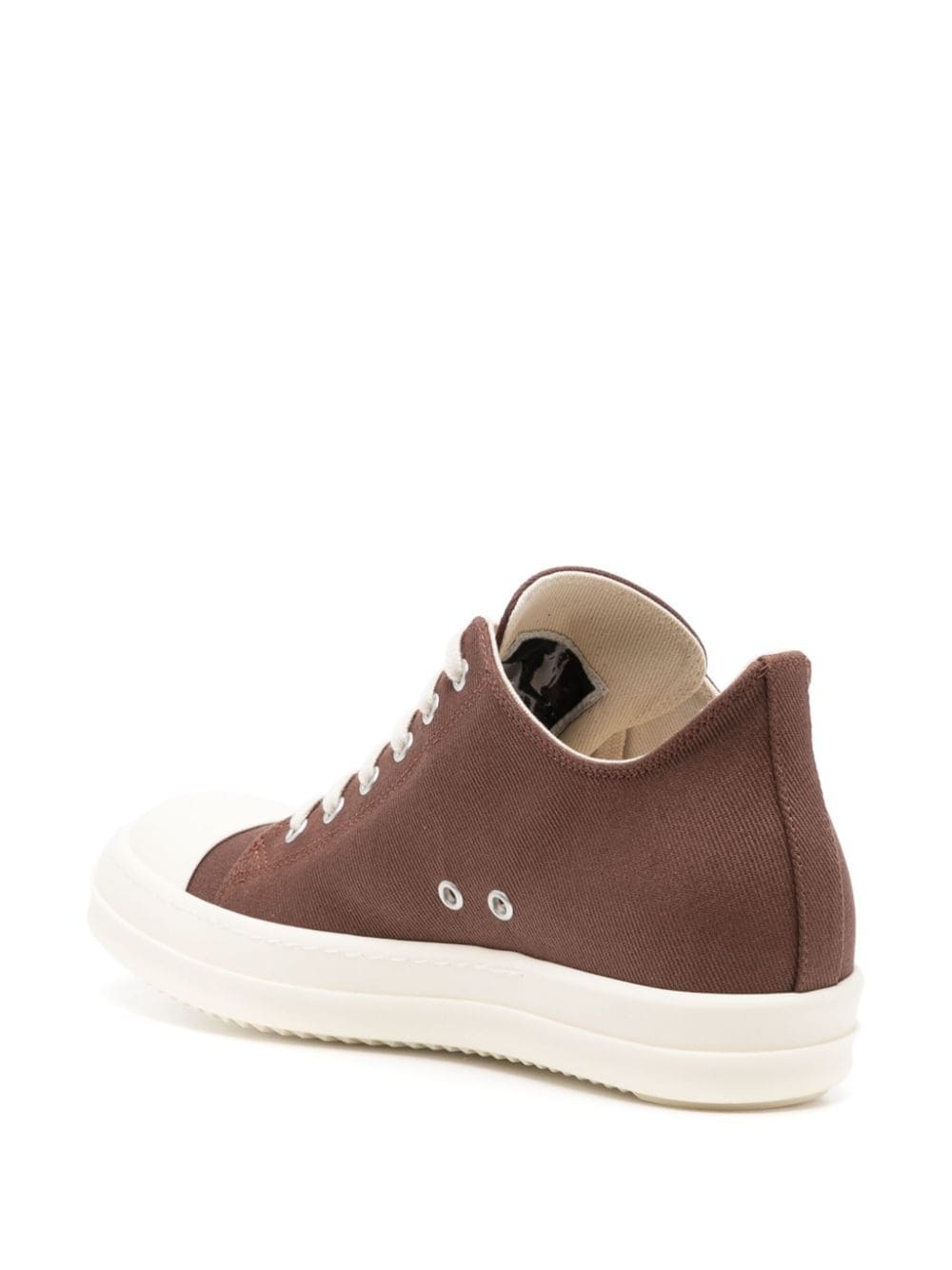 lace-up canvas sneakers - 3