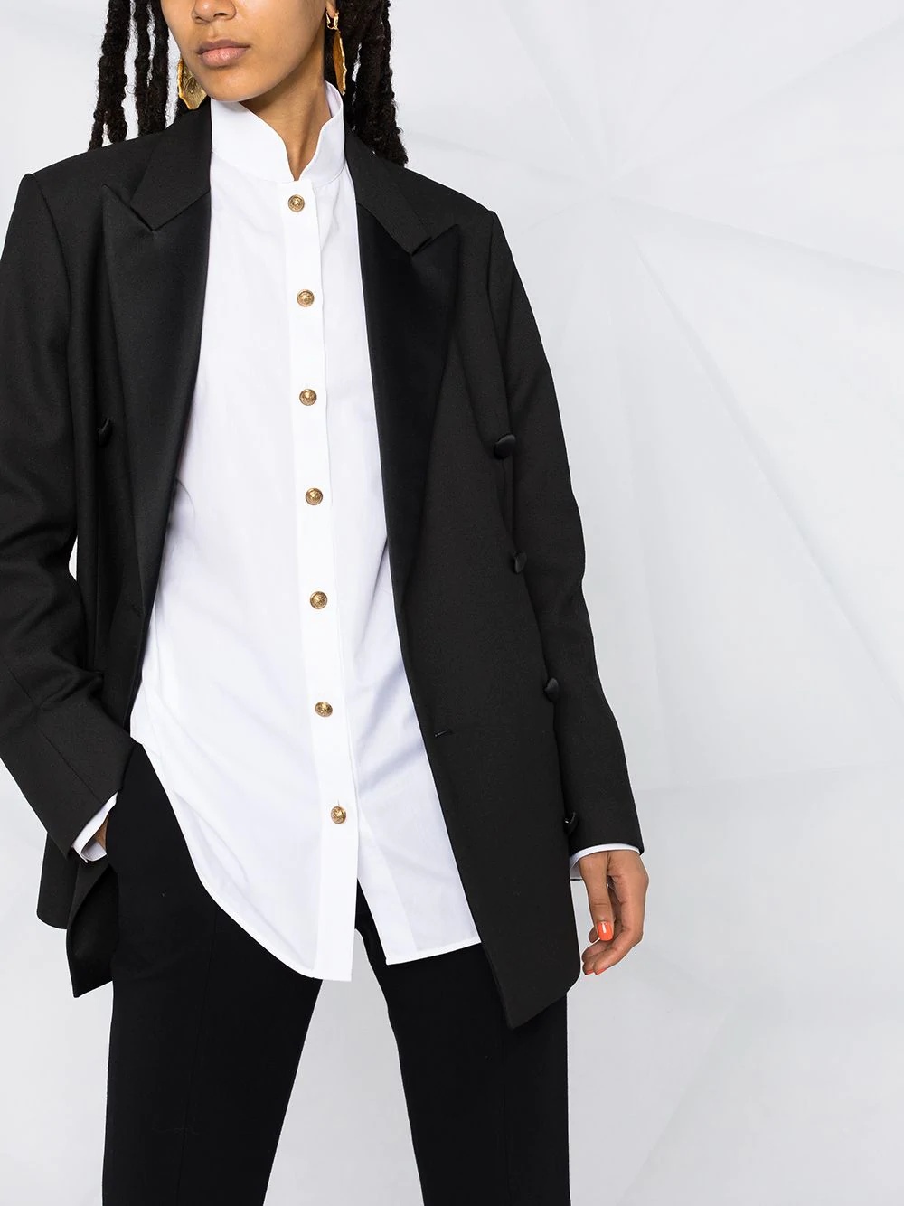 gold-tone button fastening shirt - 5