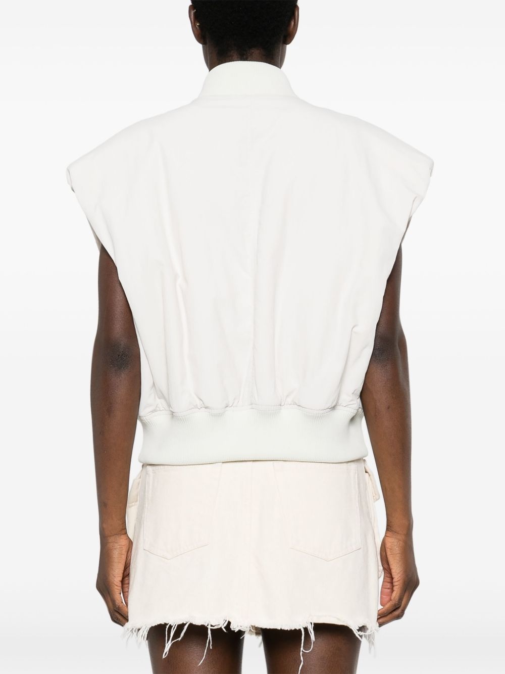 sleeveless padded bomber jacket - 4