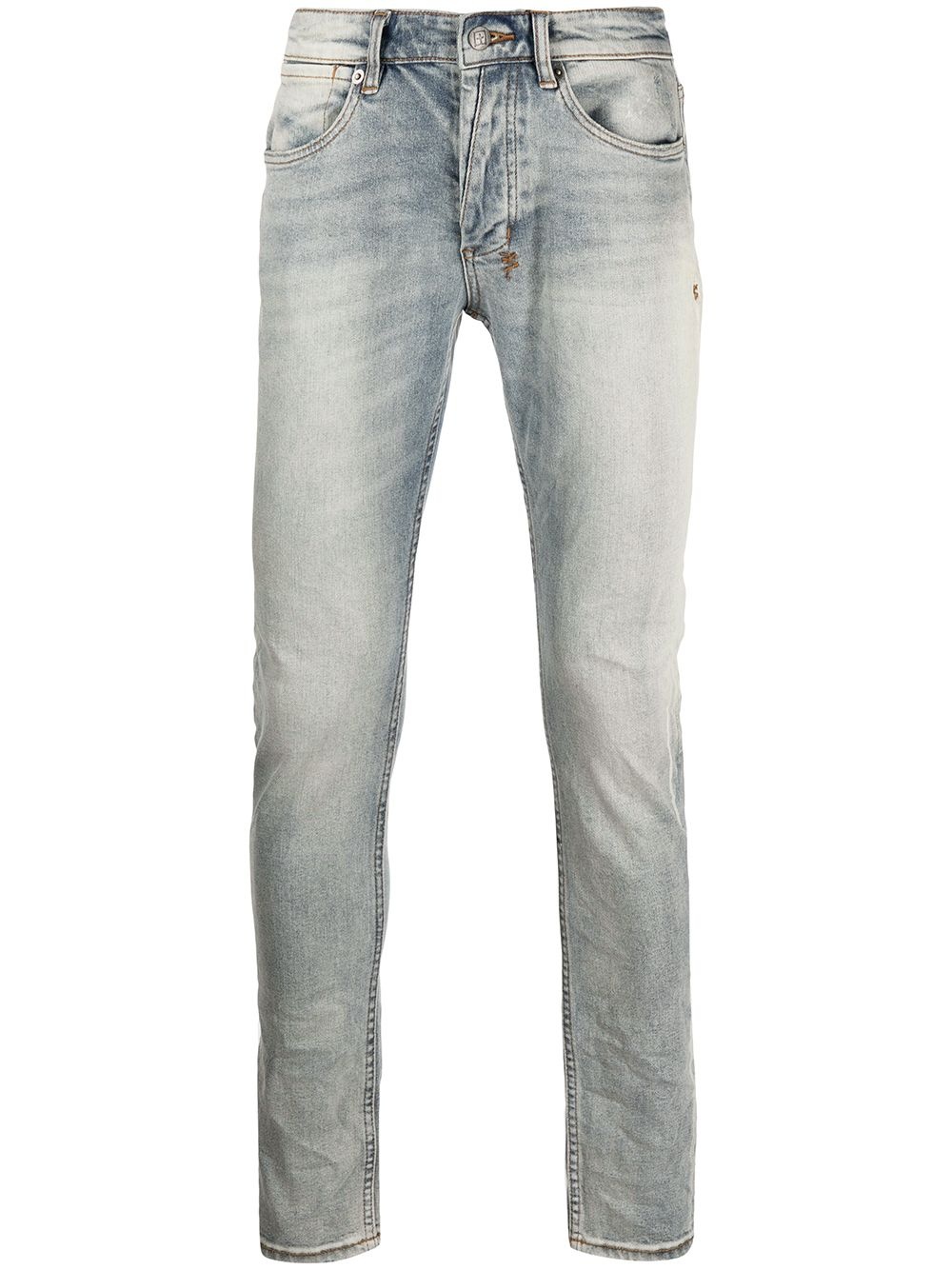 Punk straight-leg denim jeans - 1