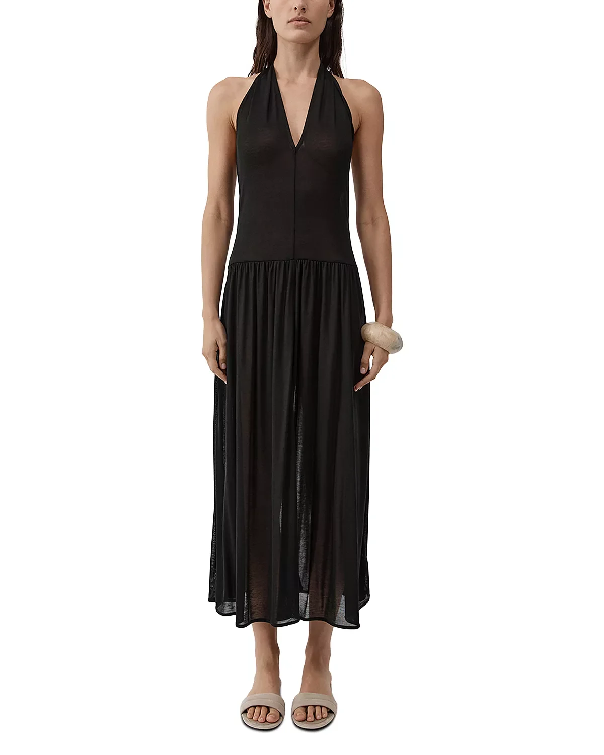 Fluid Jersey Halter Dress - 1