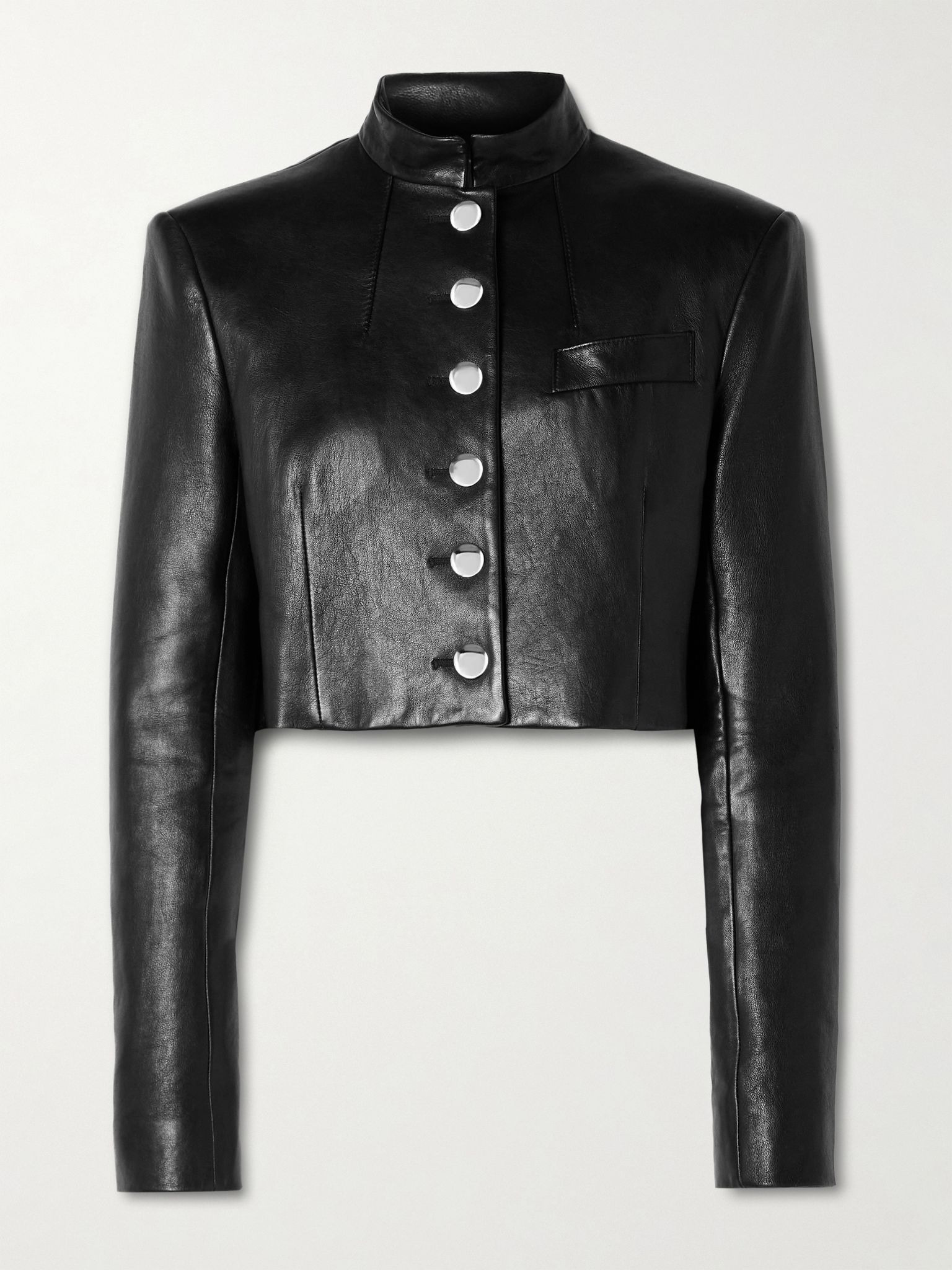 Samuelson cropped leather jacket Black - 1