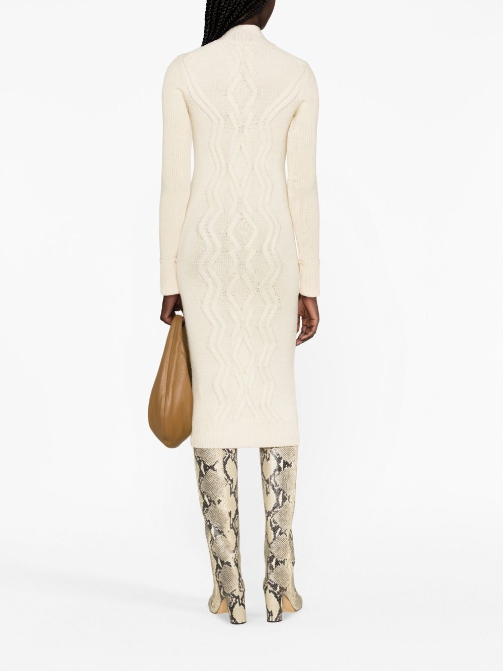 Adrienne cable-knit midi dress - 4