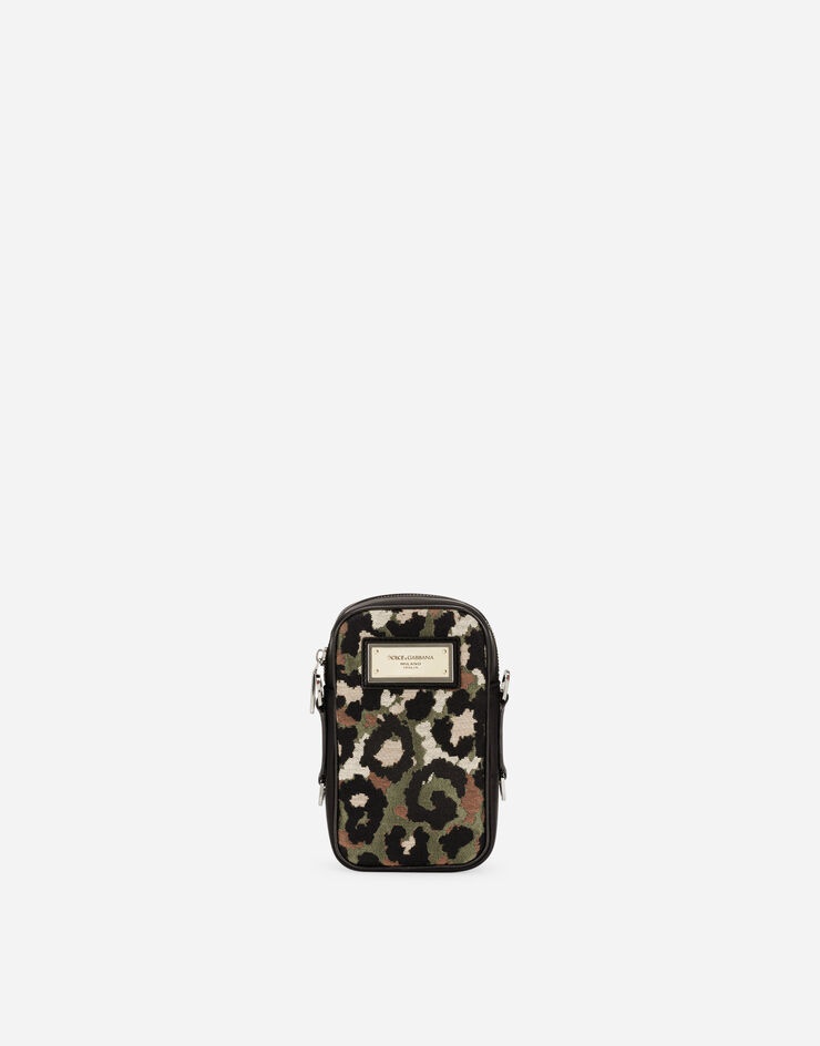 Camouflage jacquard crossbody bag - 1