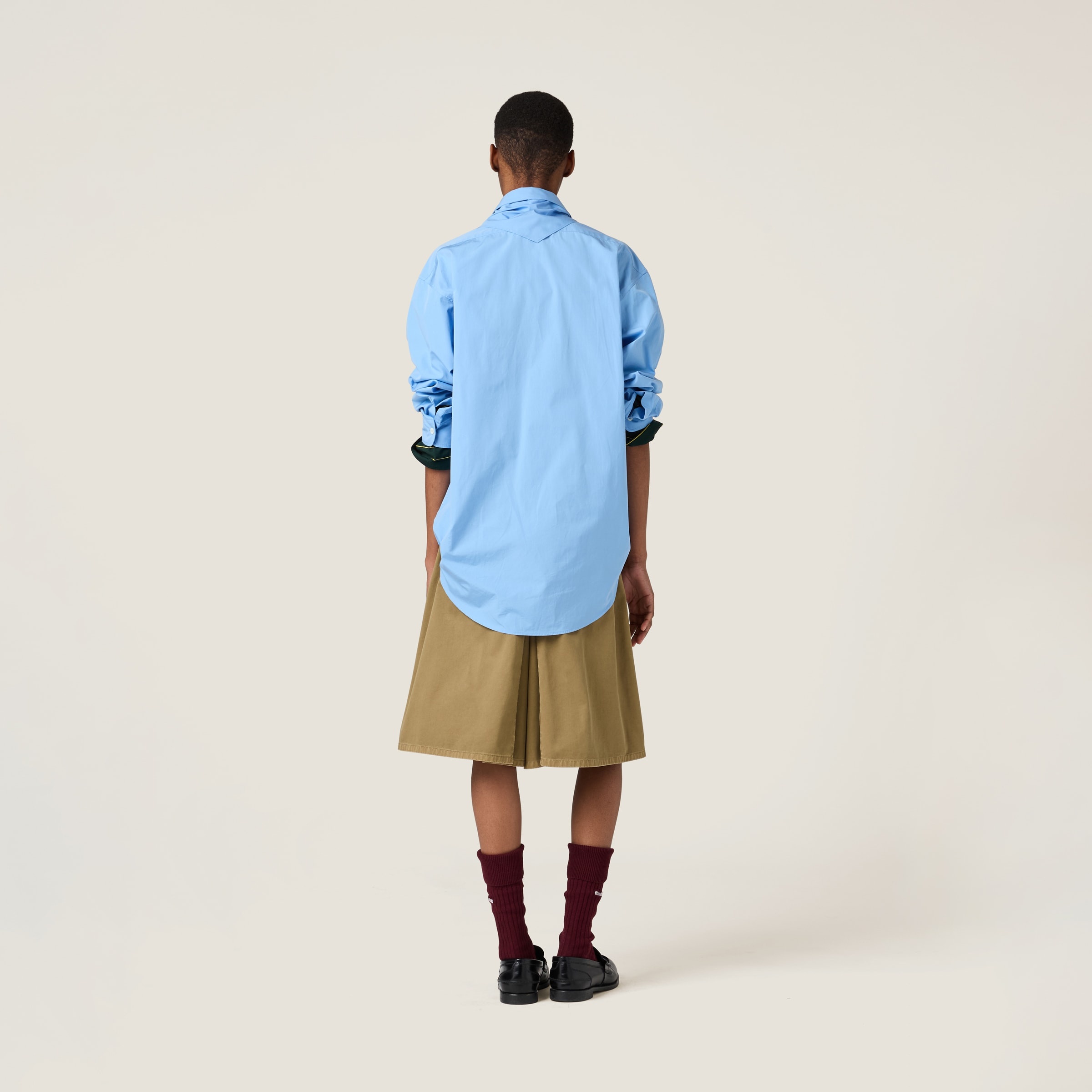 Poplin shirt with scarf - 3