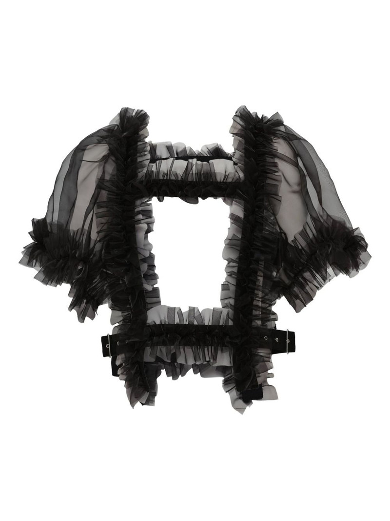 Noir Kei Ninomiya ruffled organdy vest outlook