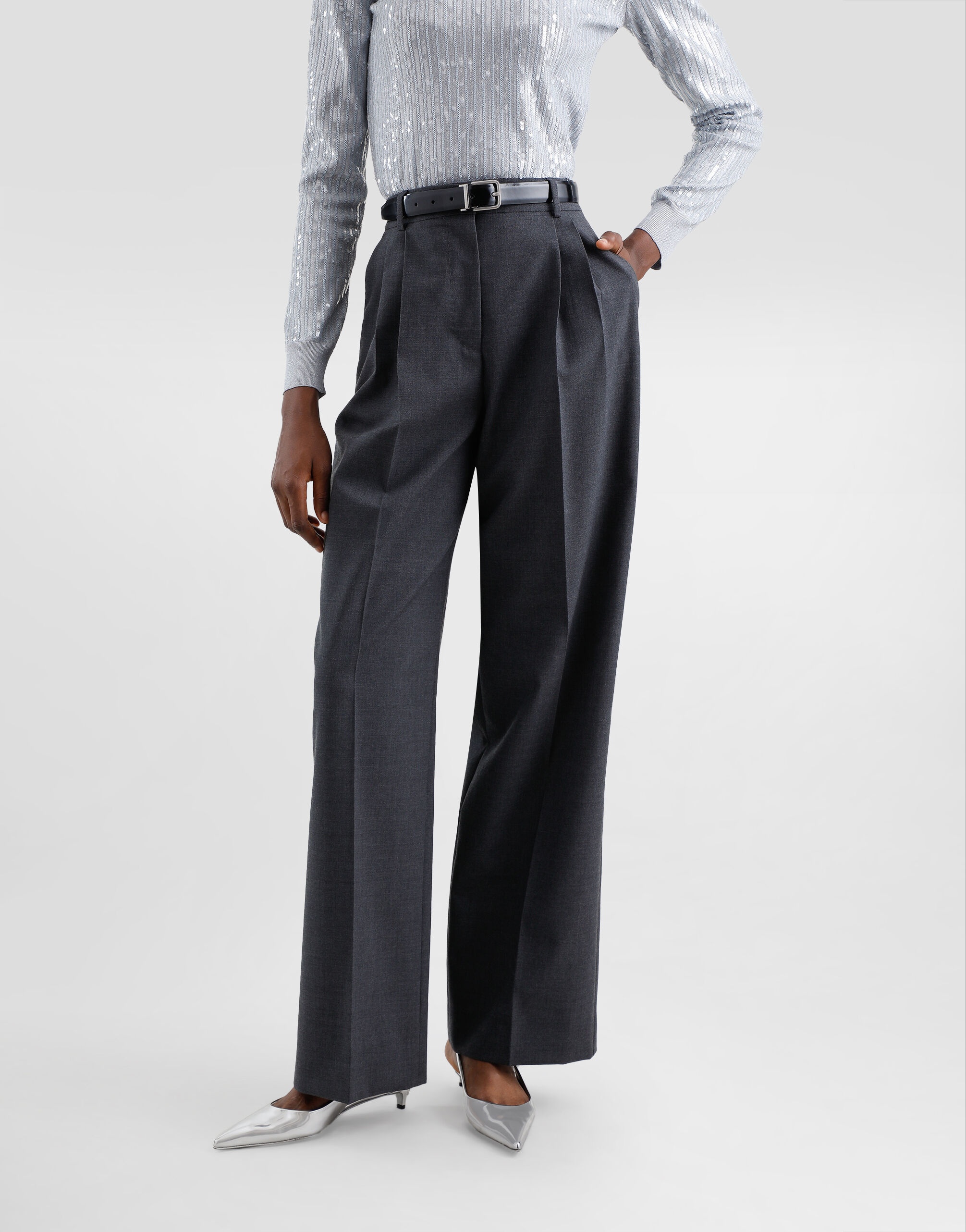 Wool fabric pants - 4