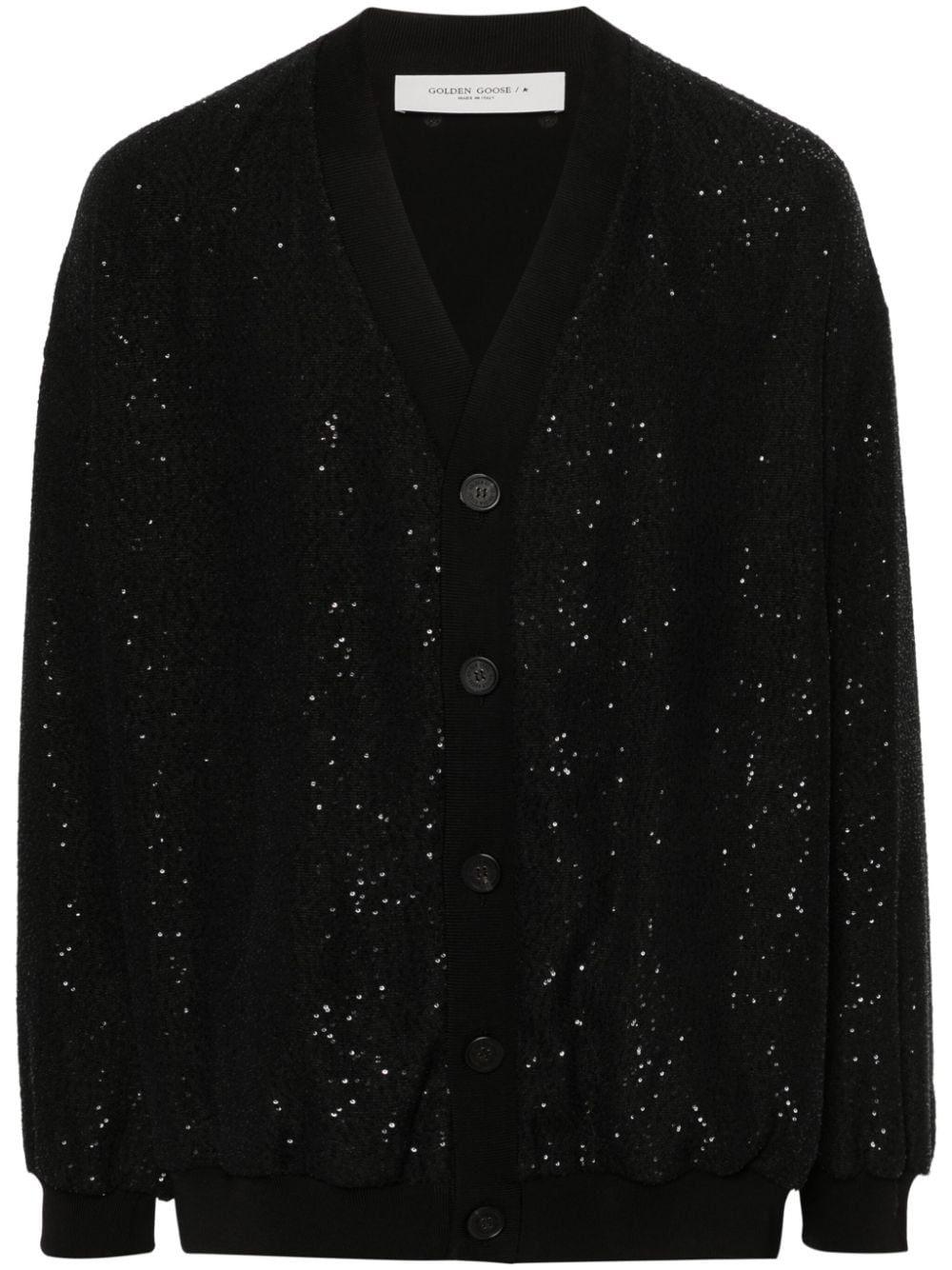 sequin-embellished cardigan - 1