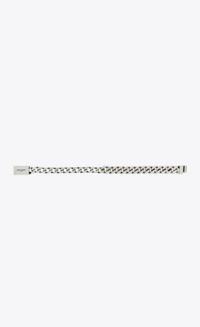 SAINT LAURENT curb chain bracelet in metal outlook
