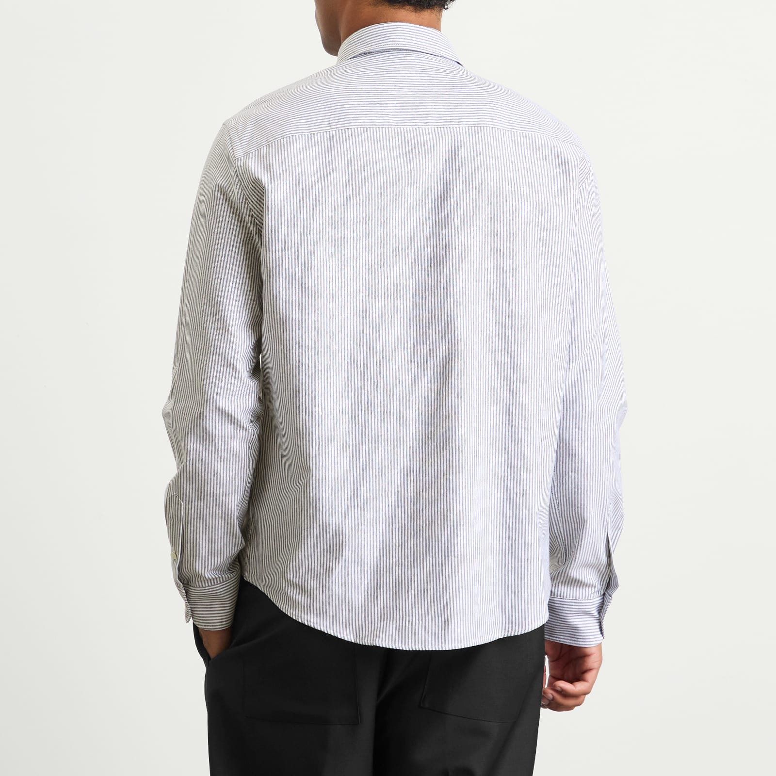 AMI Paris Striped Cotton Oxford Classic Shirt - 3