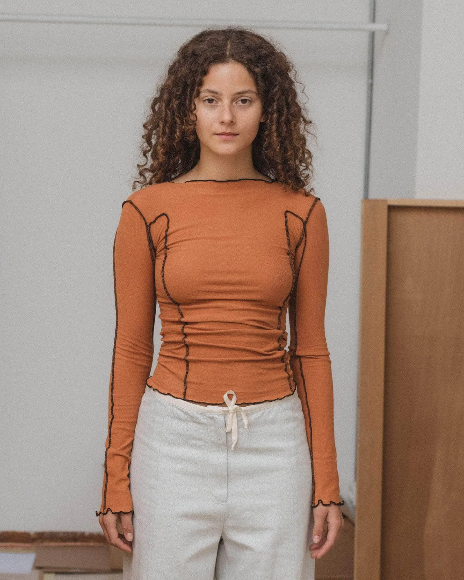 Omato Long Sleeve Tee - Fine Organic Cotton Rib - 1