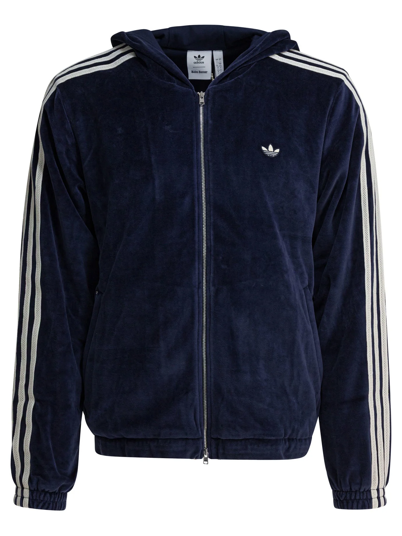 Adidas Originals "wales Bonner Velour" Zippered Sweatshirt - 1