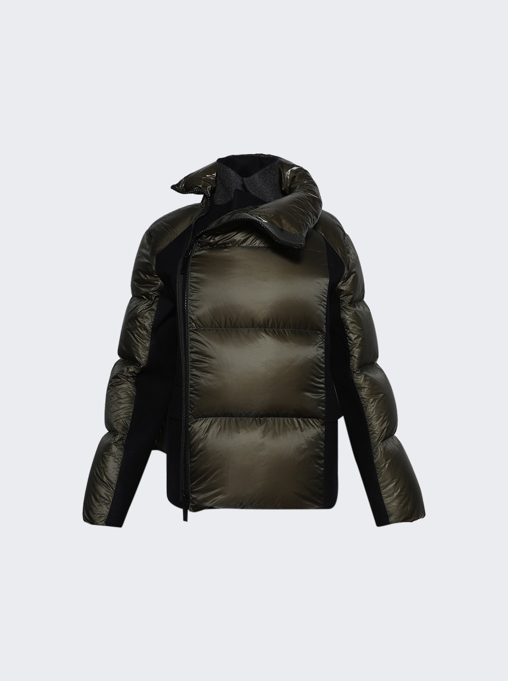 Rip Stop Padded Jacket Khaki And Dark Navy - 1