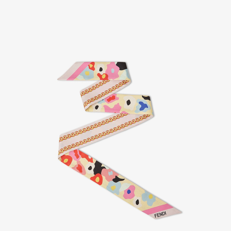 Wrappy Pink silk bandeau 1