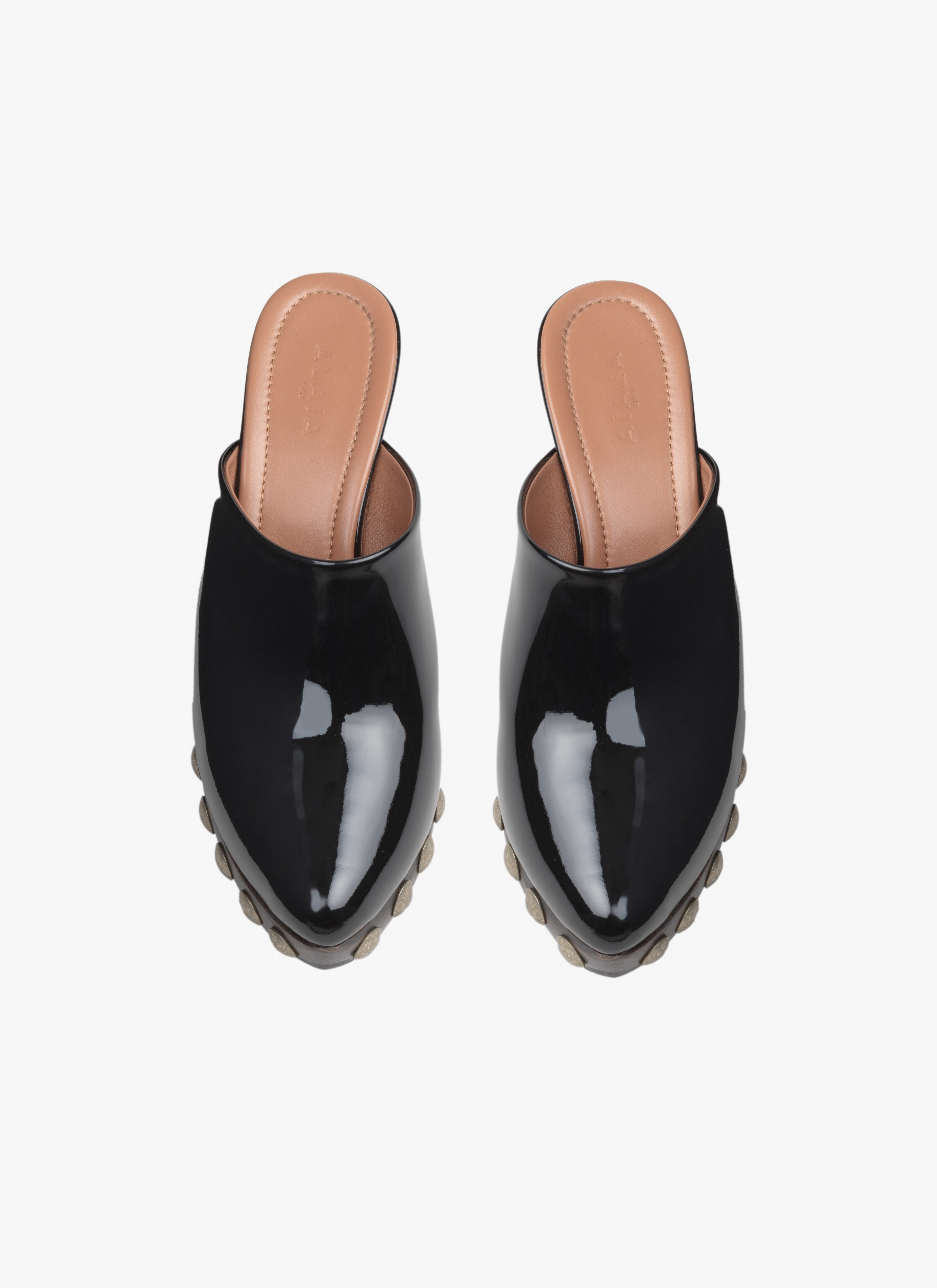 LE SABOT CLOGS IN PATENT CALFSKIN & WOOD - 2