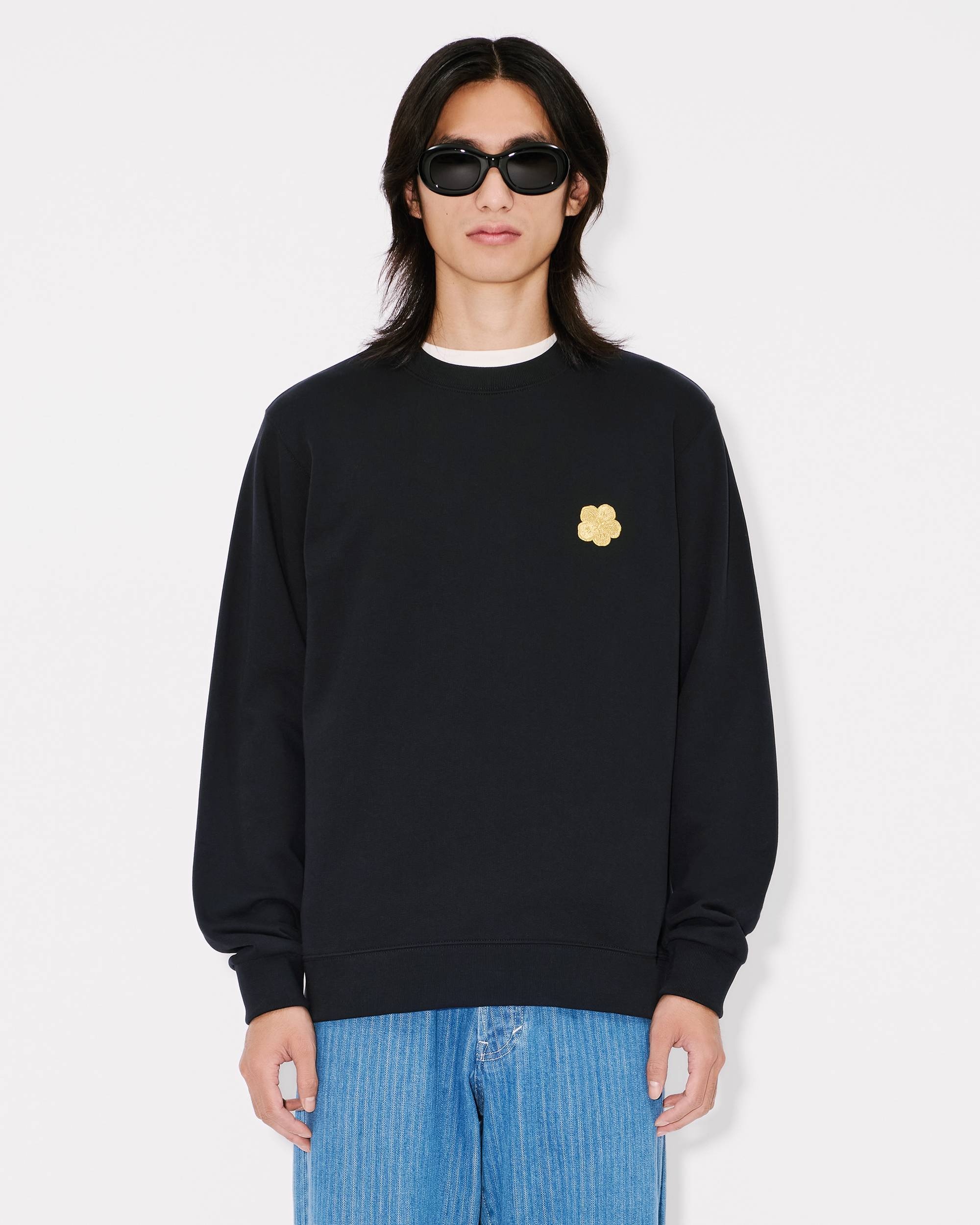 'Boke Flower' embroidered slim sweatshirt in cotton - 3