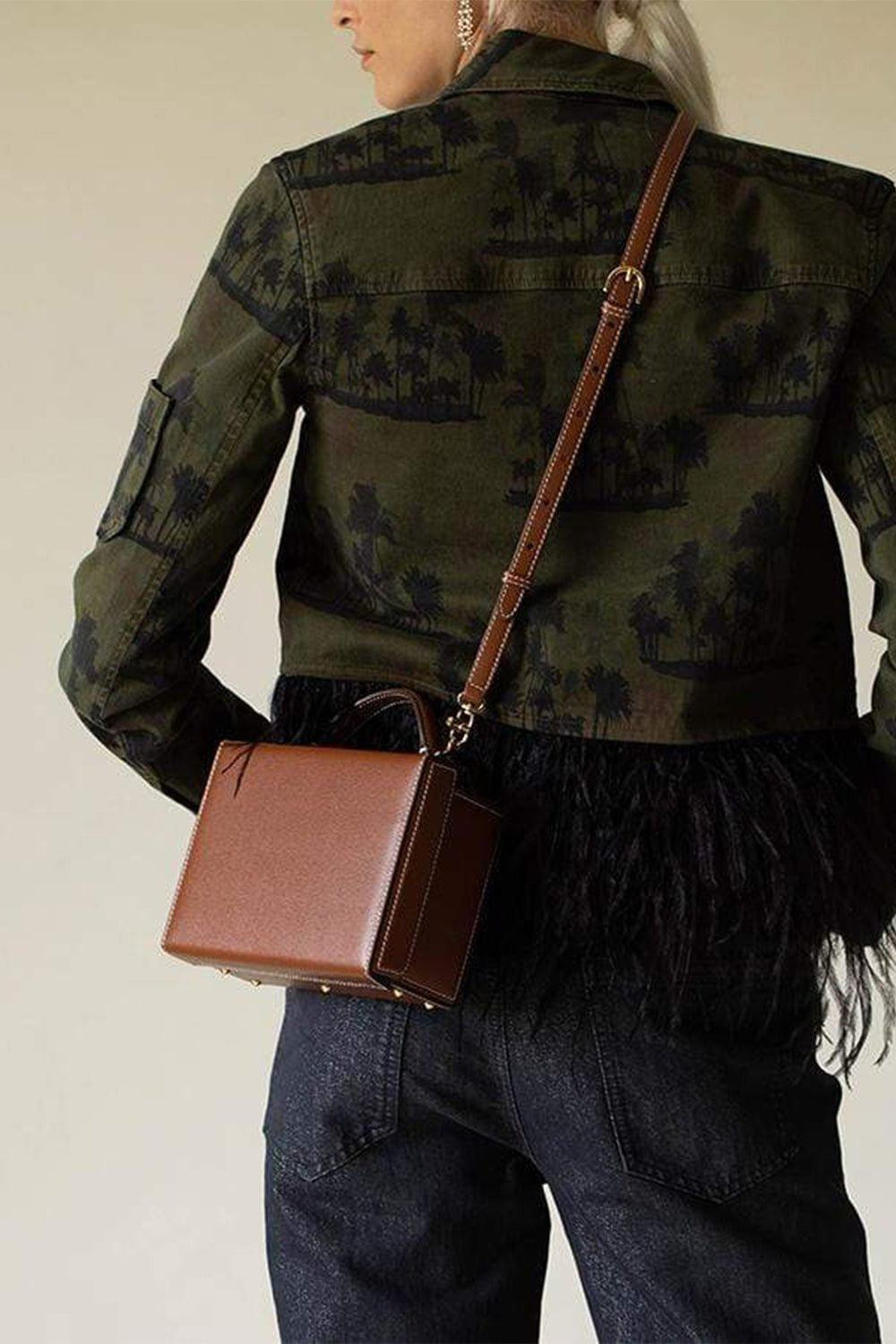 Acorn Grace Small Franzi Leather Box Bag - 2