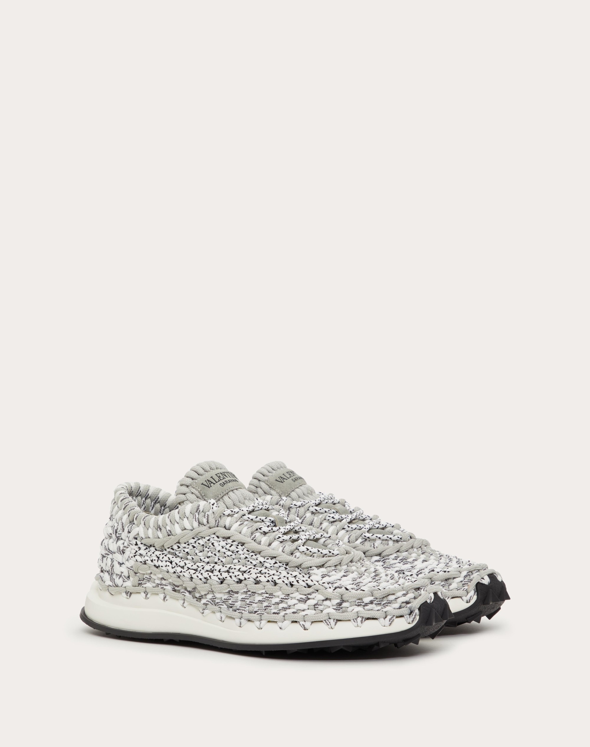 VALENTINO GARAVANI CROCHET SNEAKER IN FABRIC - 2
