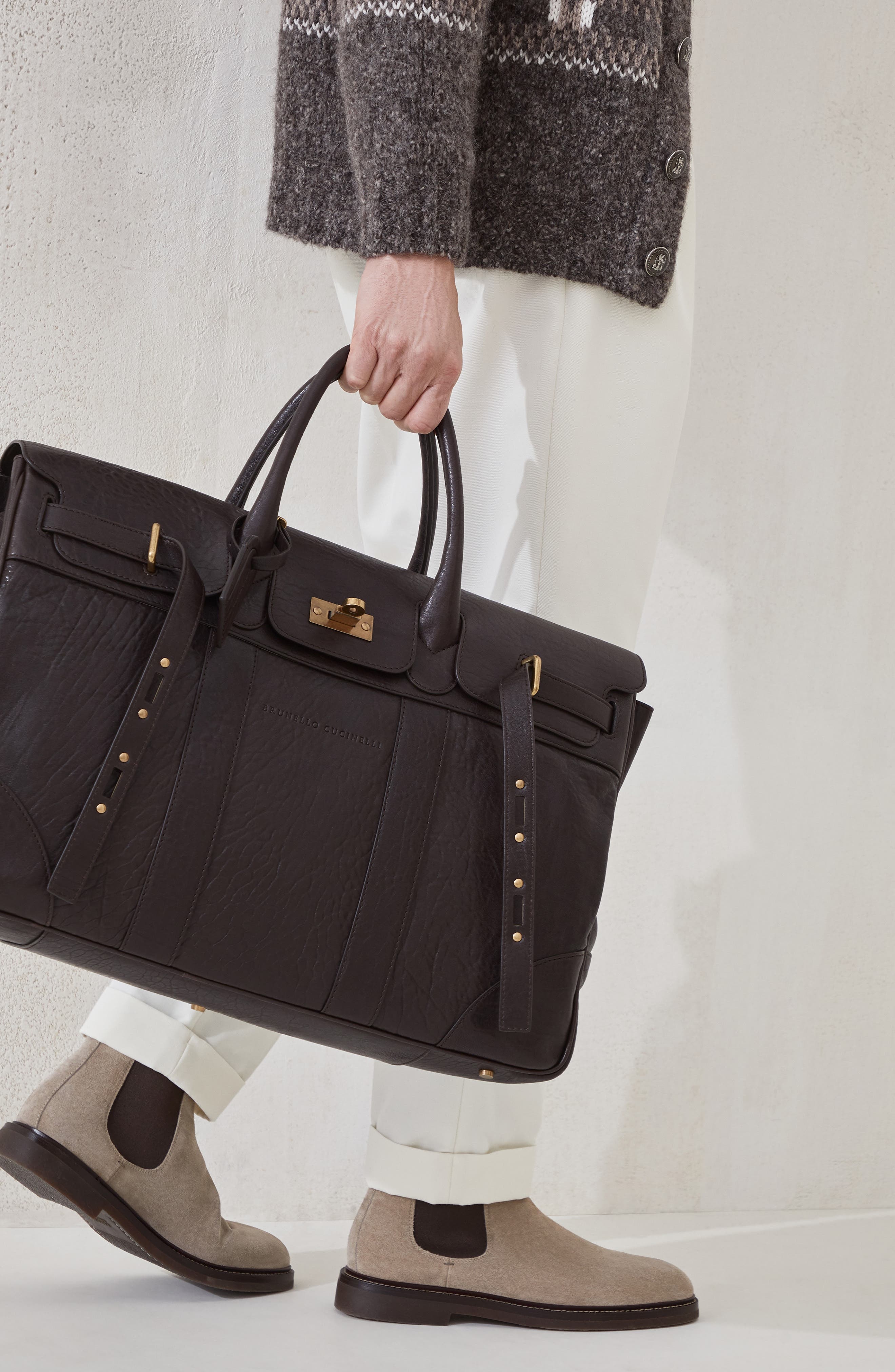 Brunello Cucinelli Leather country bag in Brown at Nordstrom - 5