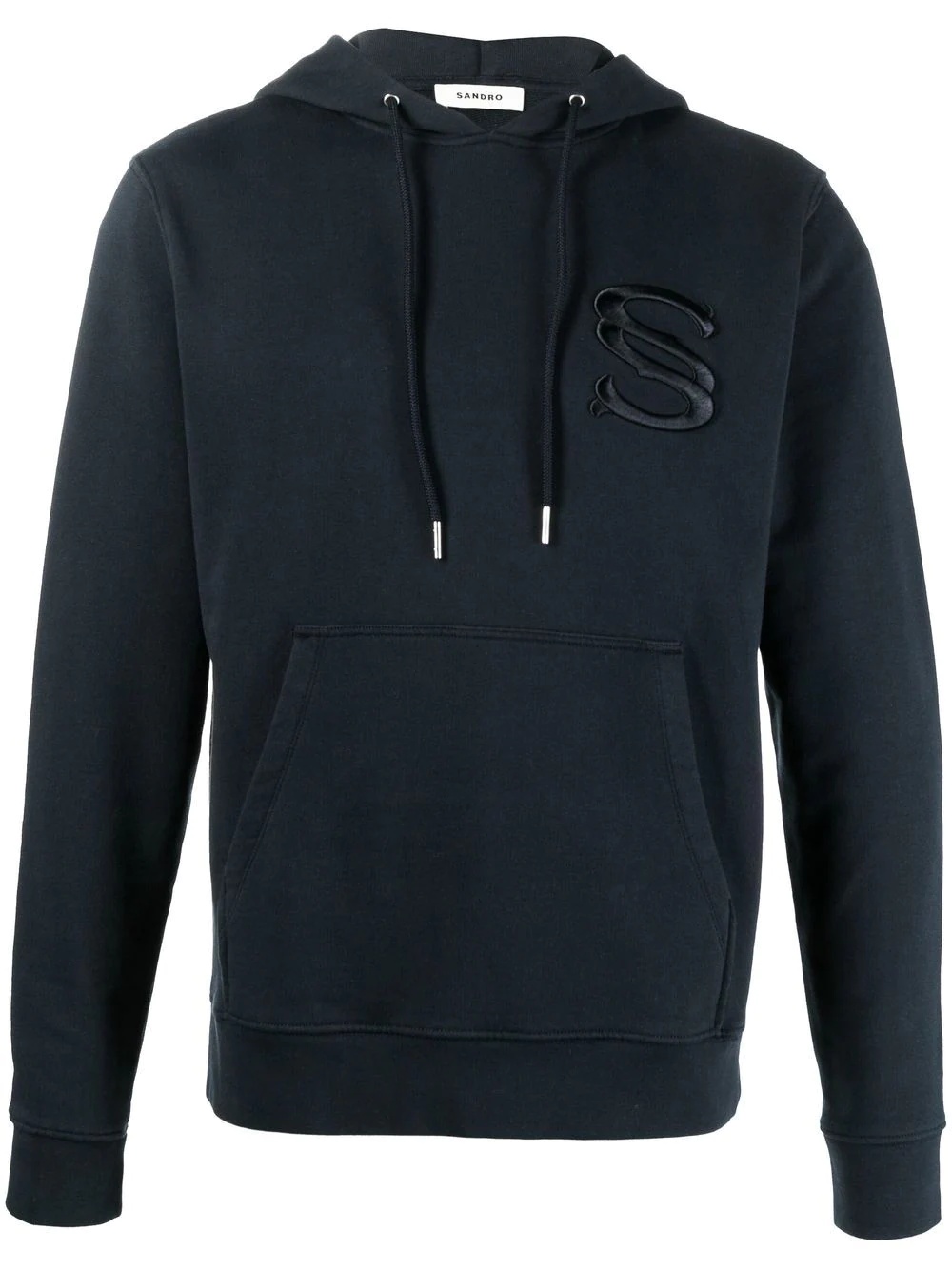 embroidered-logo hoodie - 1