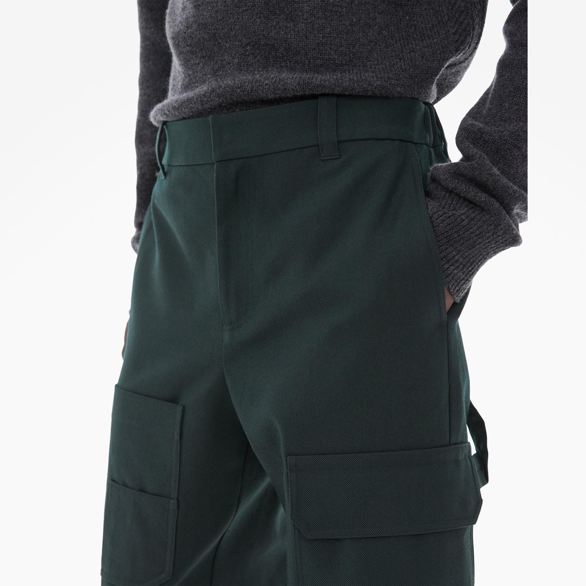 WOOL GABARDINE CARPENTER PANTS - 7