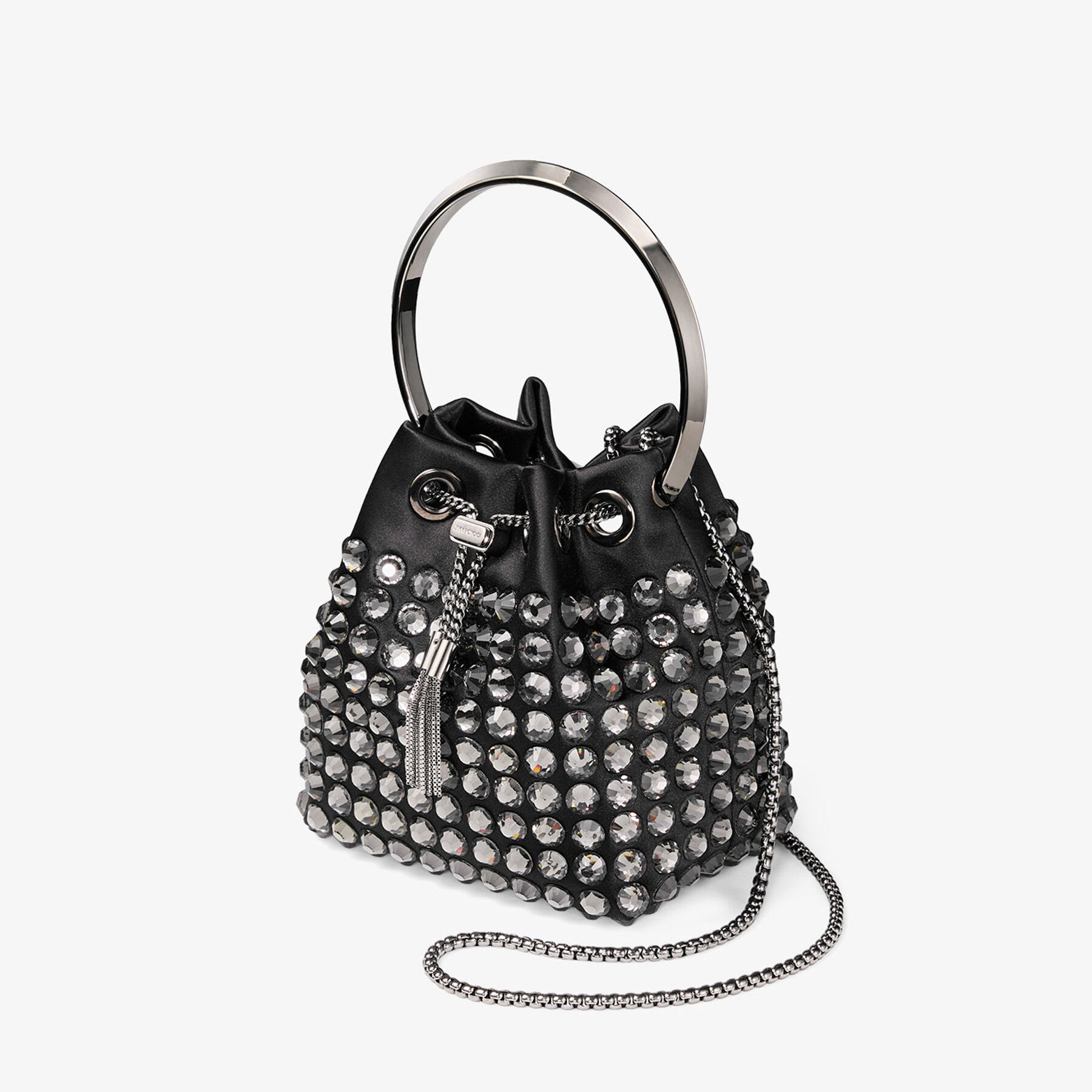 Bon Bon
Black Satin Crystal Bag - 2